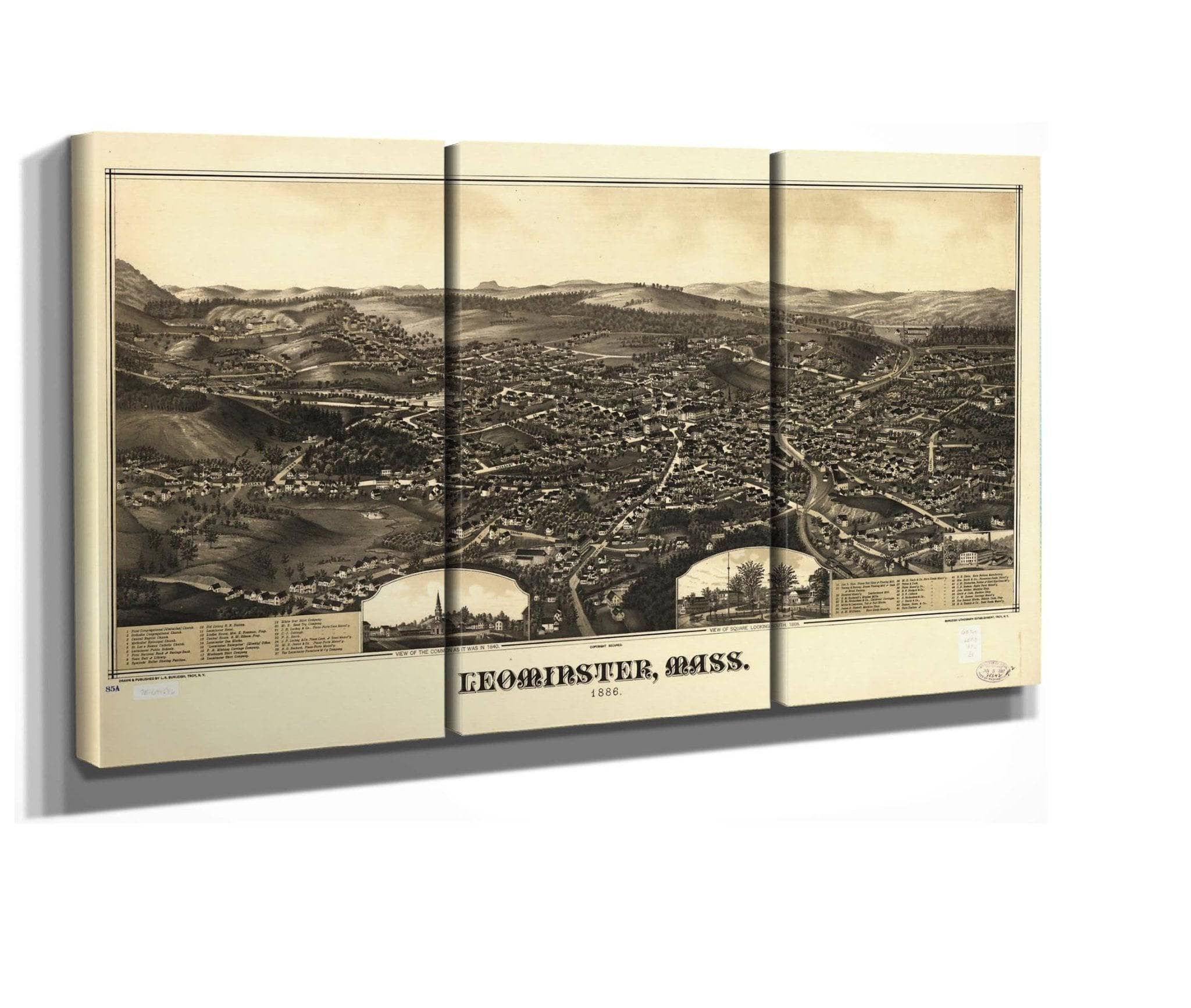 Leominster Mass 1886  State Of Massachusetts - Image 3