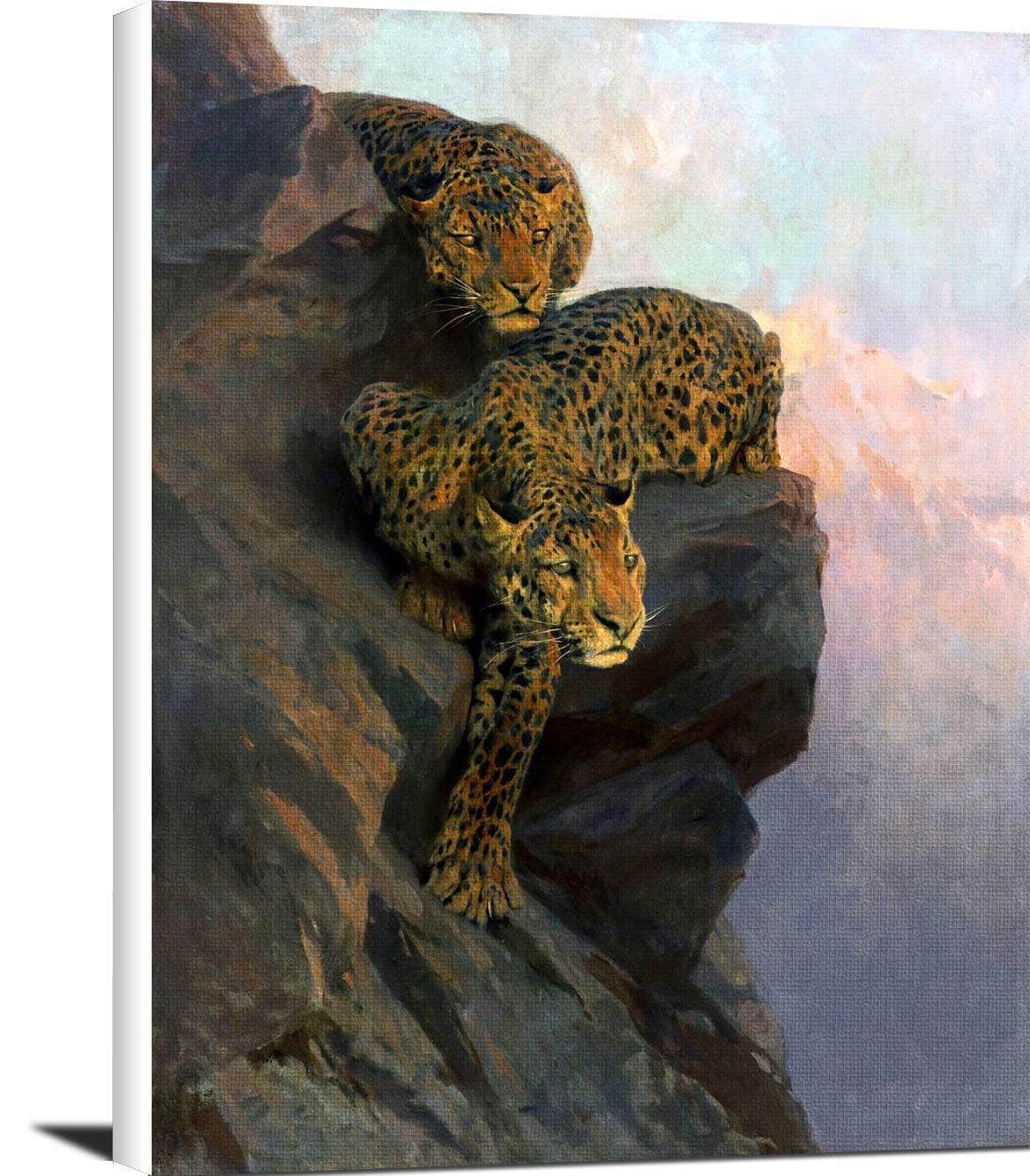 Leopards On The Lookout Painting Arthur Wardle Canvas Art