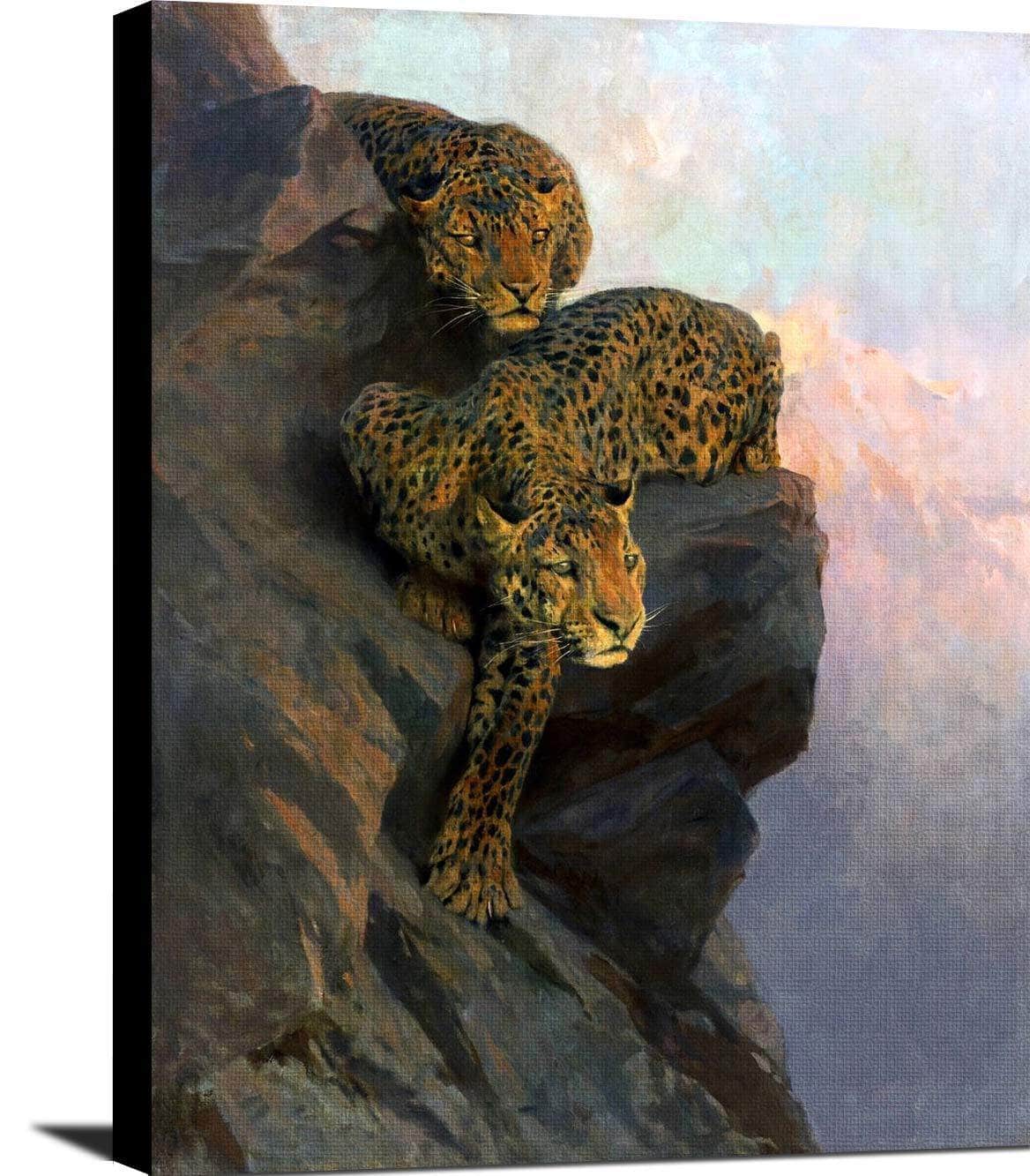 Leopards On The Lookout Painting Arthur Wardle Canvas Art - Image 2