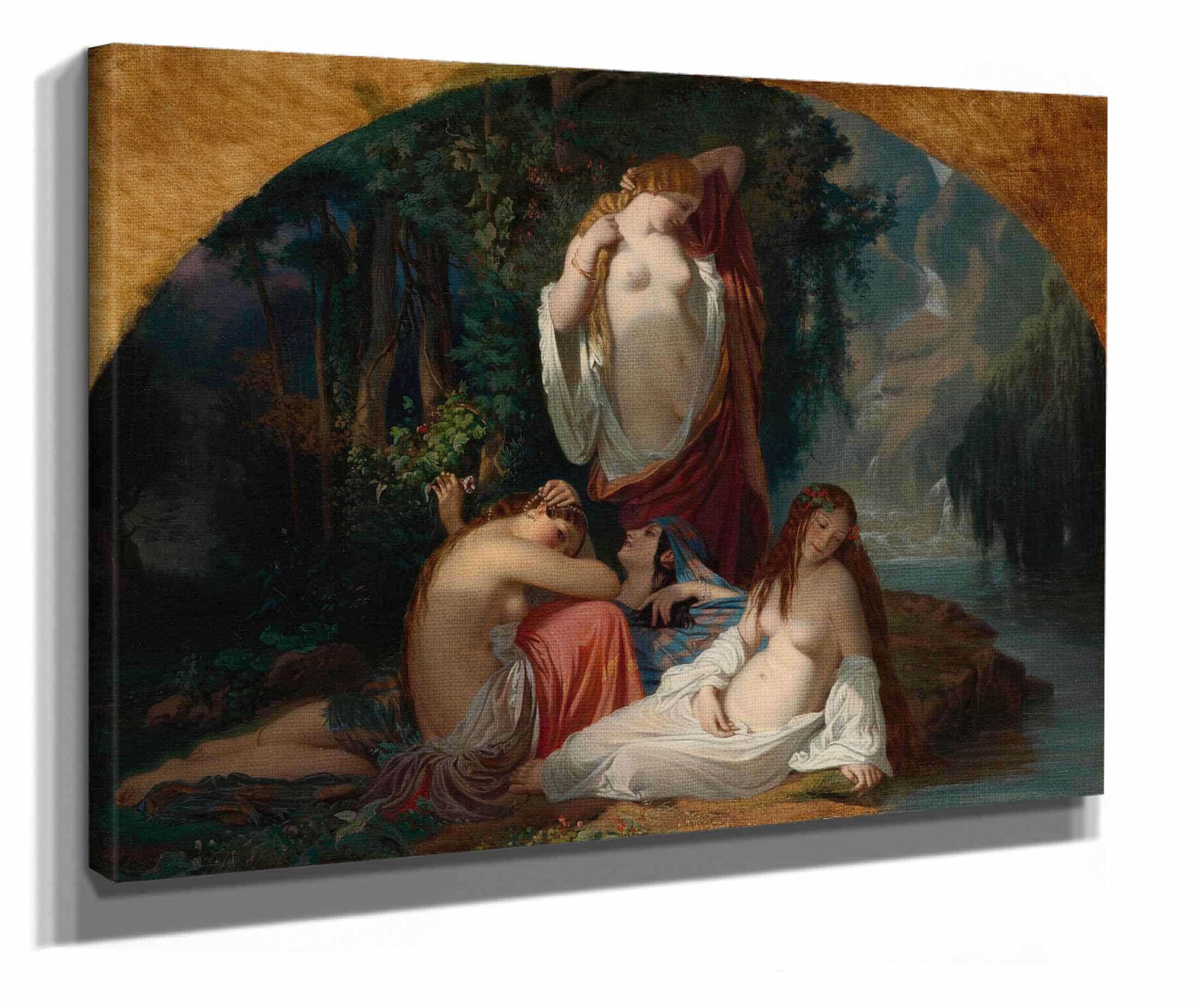Les Baigneuses Les Filles De La Source by Henri Lehmann - Image 2