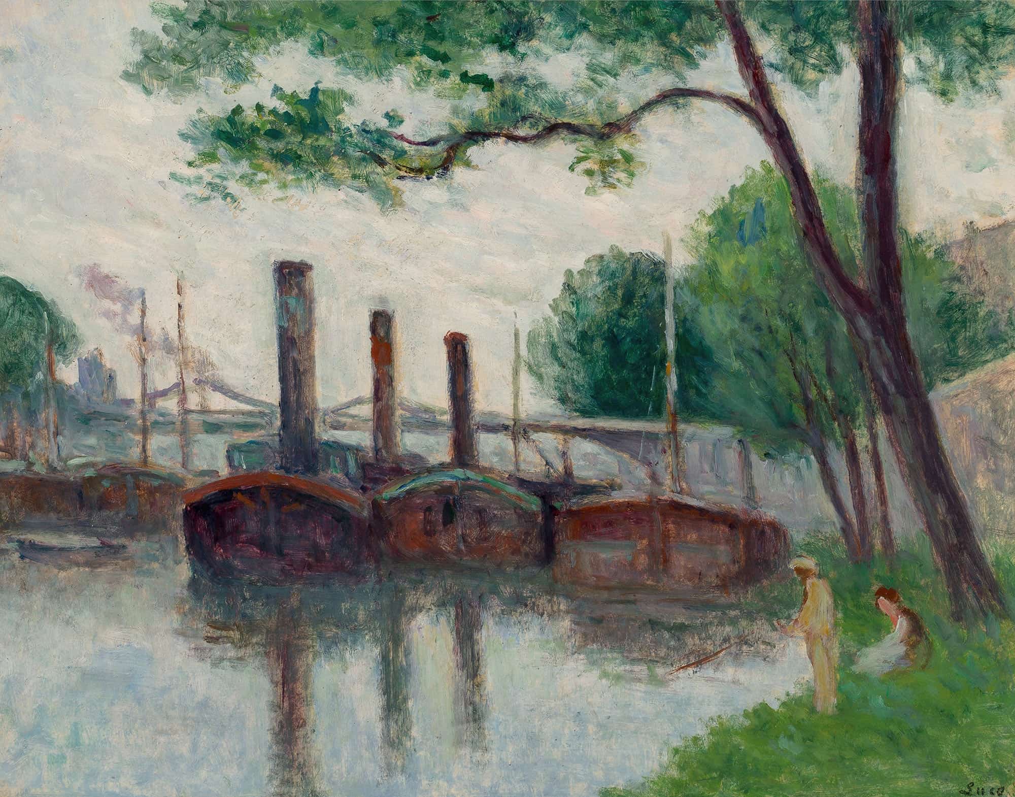 Les Bords De La Seine Pres De La Roche Guyon by Maximilien Luce