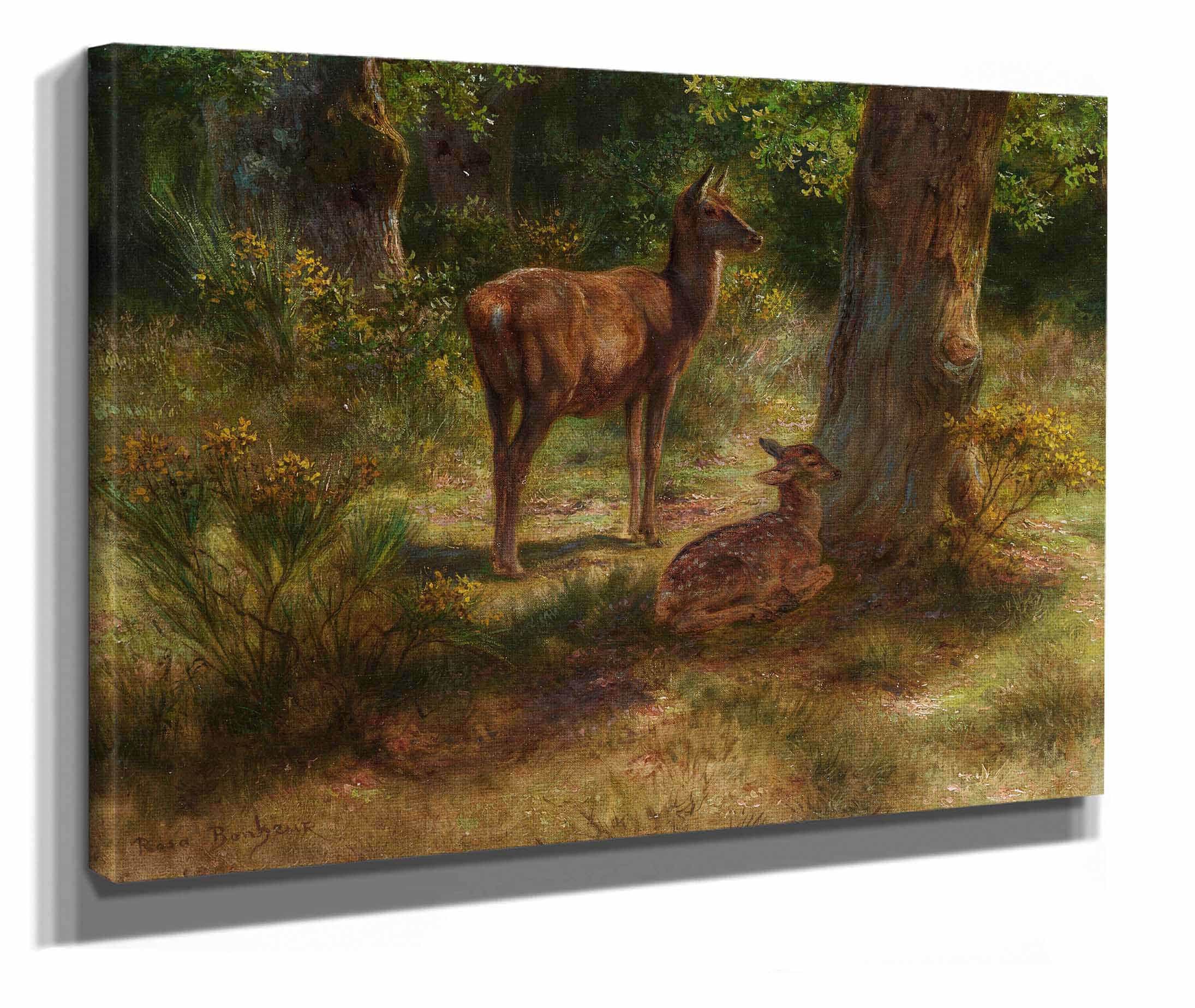 Les Cerfs Et Les Fauves Dans Un Bois by Rosa Bonheur - Image 2