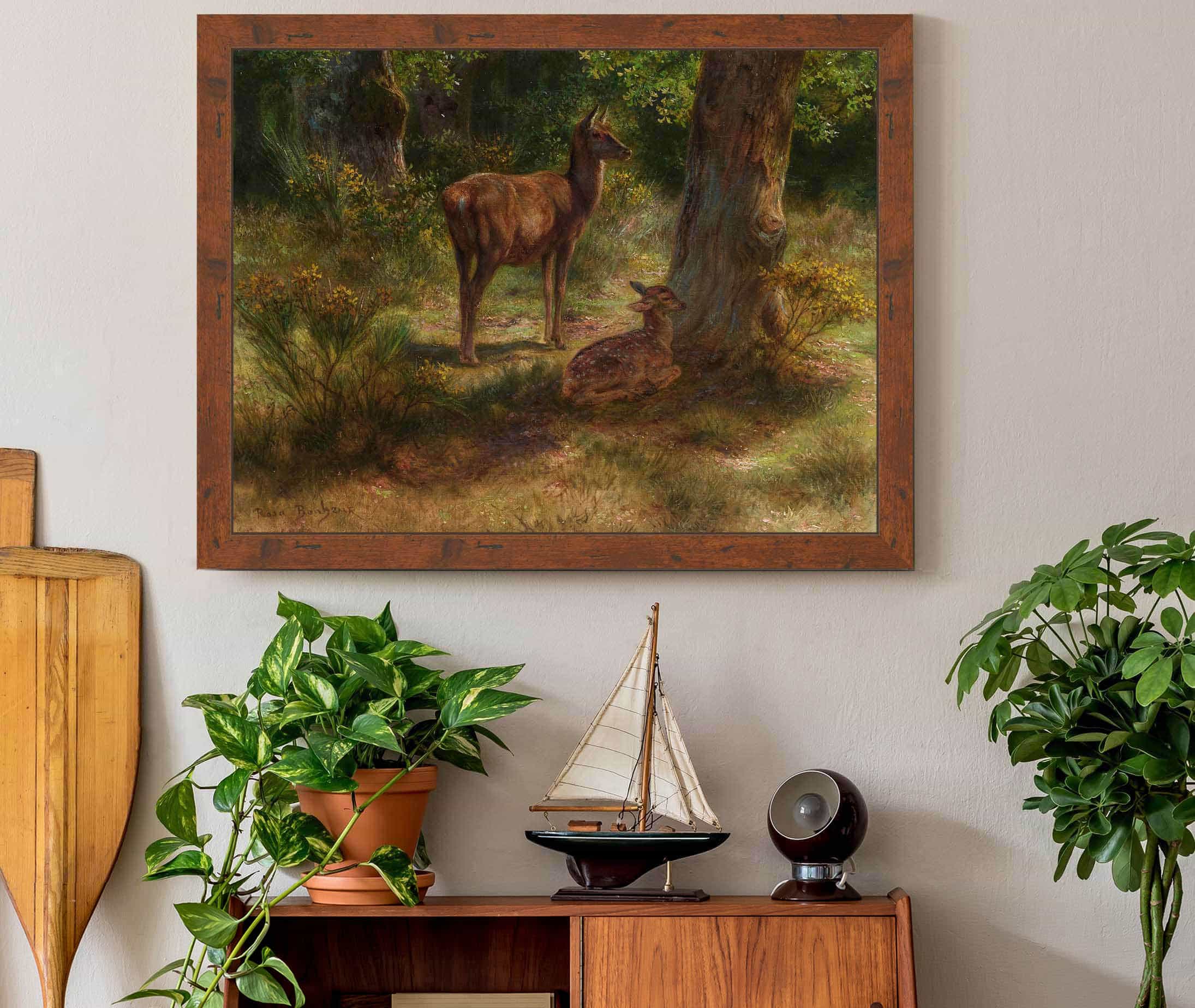 Les Cerfs Et Les Fauves Dans Un Bois by Rosa Bonheur - Image 3