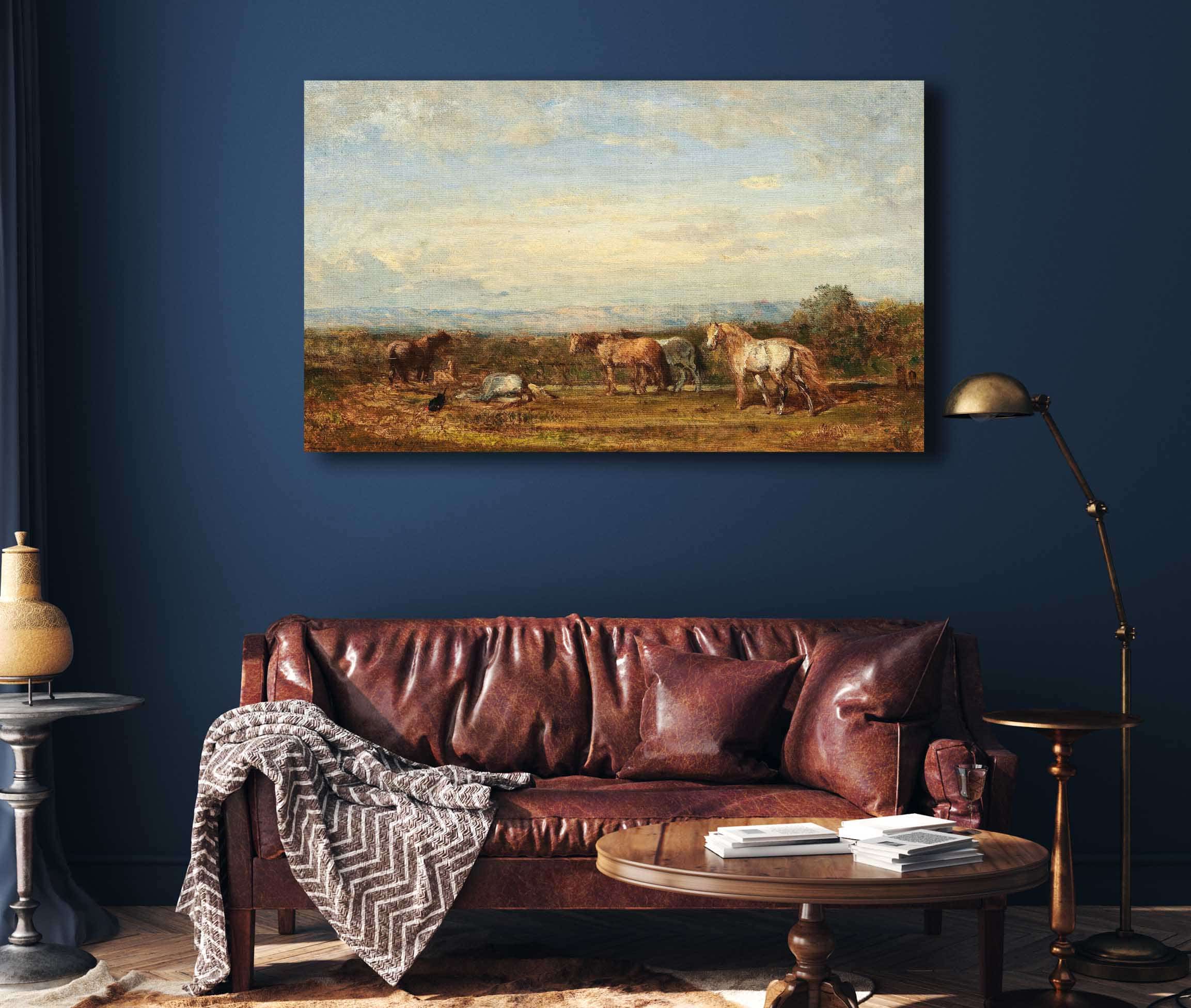 Les Chevaux Camarguais by Felix Ziem - Image 4