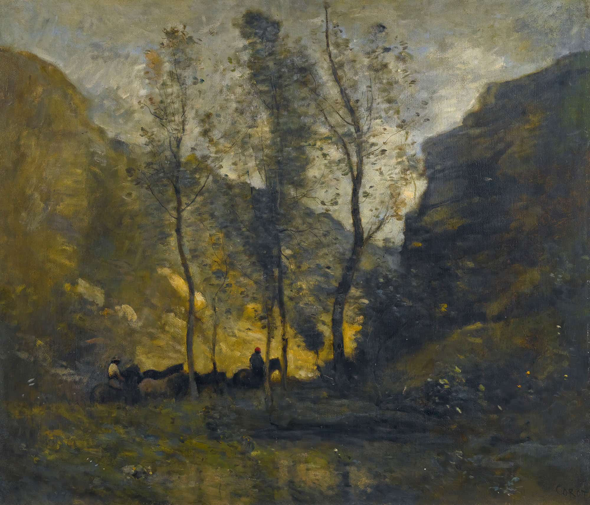 Les Contrebandiers by Jean Baptiste Camille Corot