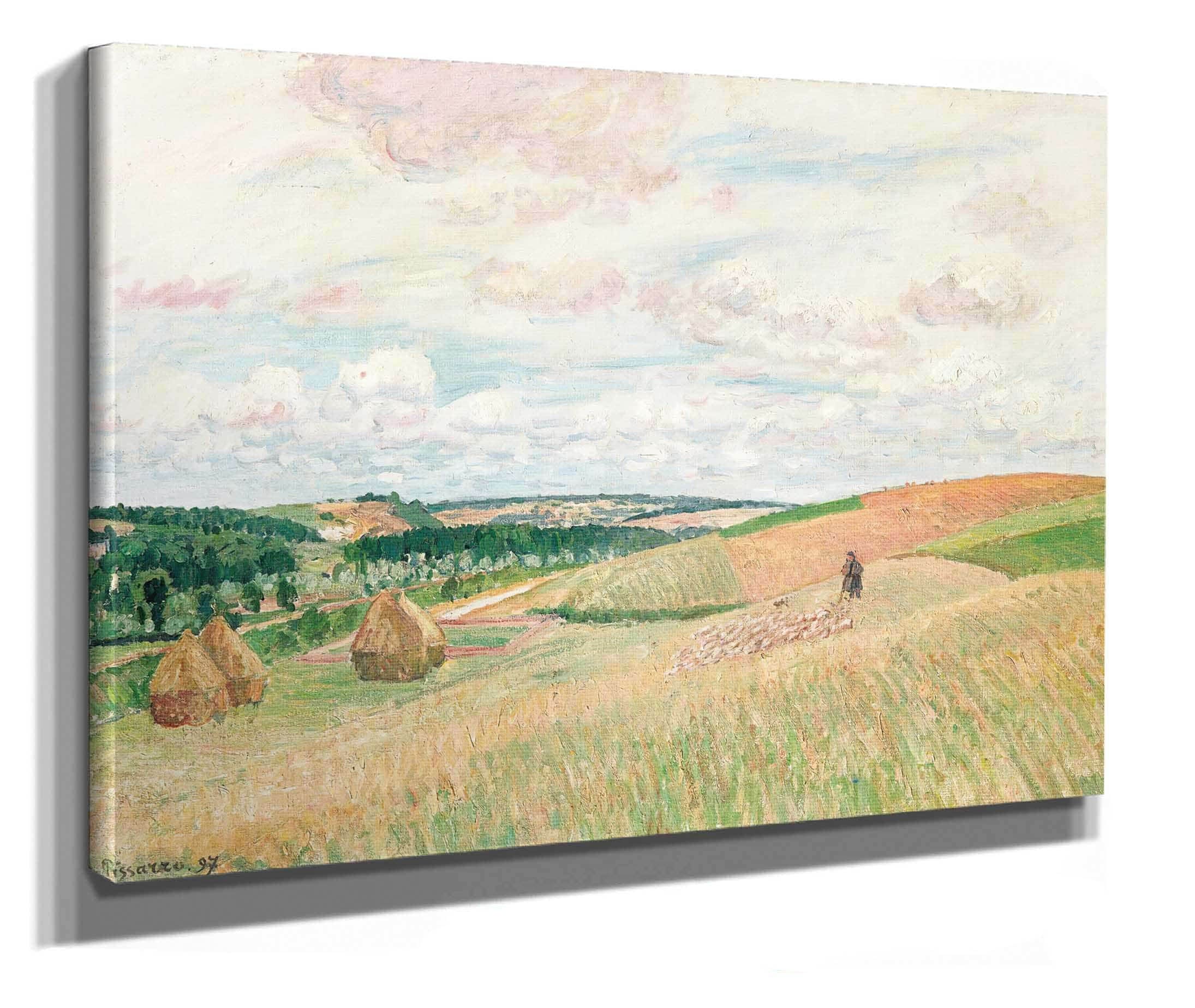 Les Coteaux De Thierceville Meules Berger Et Troupeau by Camille Pissarro - Image 2