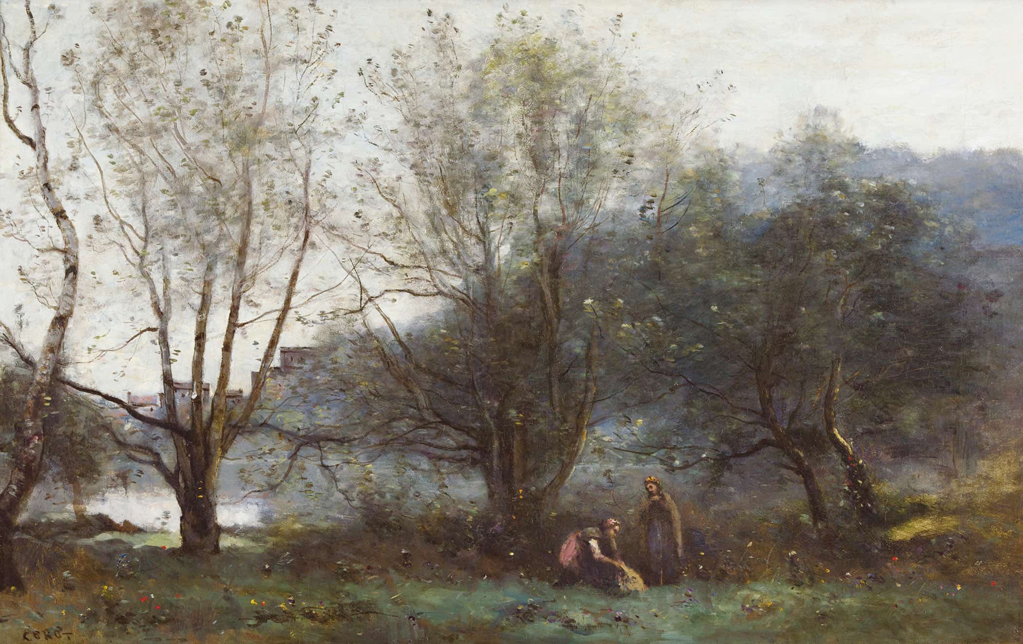 Les Etangs De Ville Davray by Jean Baptiste Camille Corot - Image 2