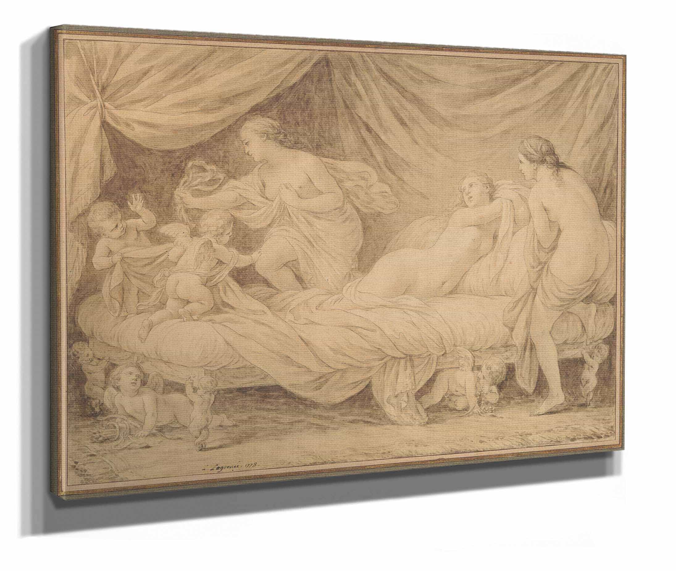 Les Graces Lutinees Par Les Amours by Louis Jean Francois Lagrenee - Image 2