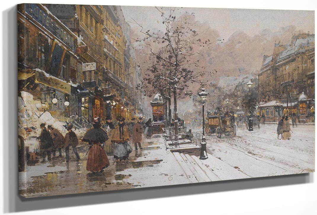 Les Grands Boulevards À Paris By Eugene Galien Laloue