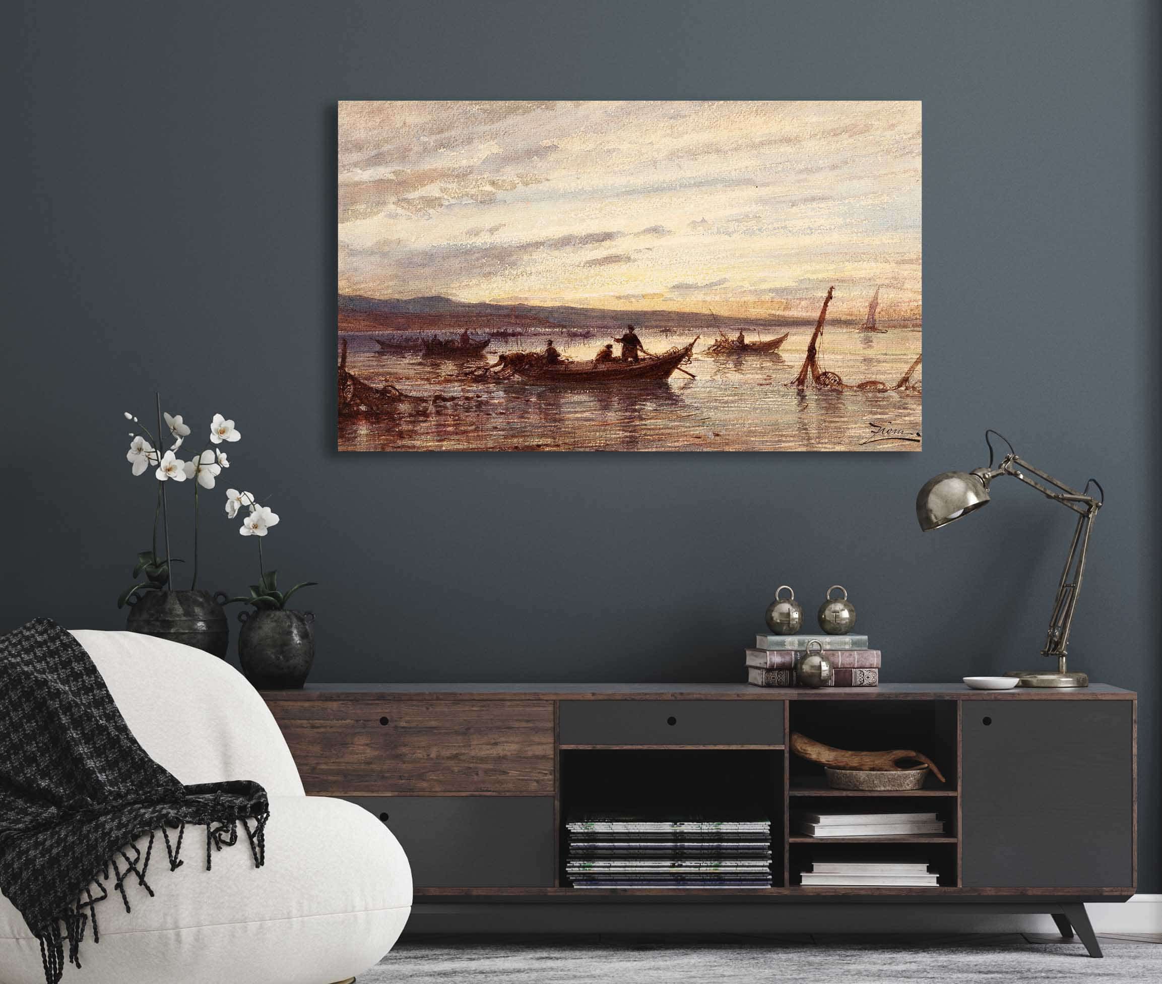 Les Pecheurs De Martigues by Felix Ziem - Image 5