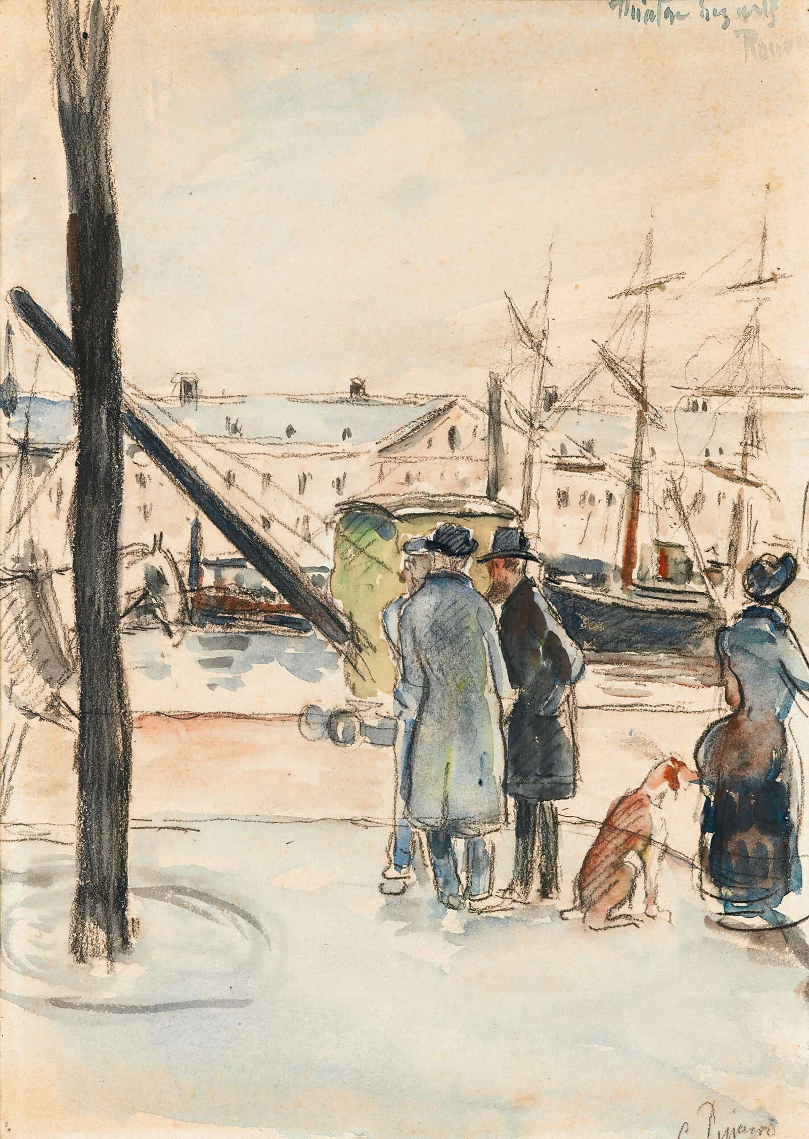 Les Quais A Rouen by Camille Pissarro