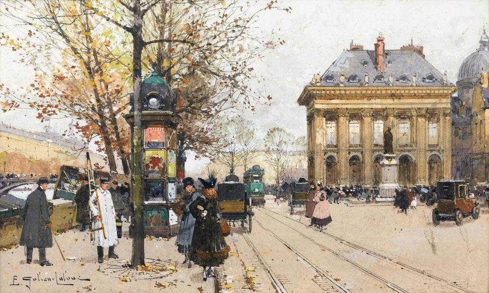 Les Quais De La Seine Lautomne By Eugene Galien Laloue - Image 7
