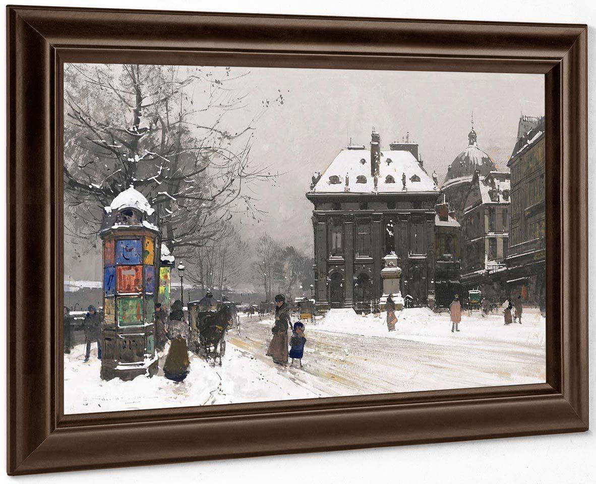 Les Quais De La Seine Lhiver By Eugene Galien Laloue - Image 6