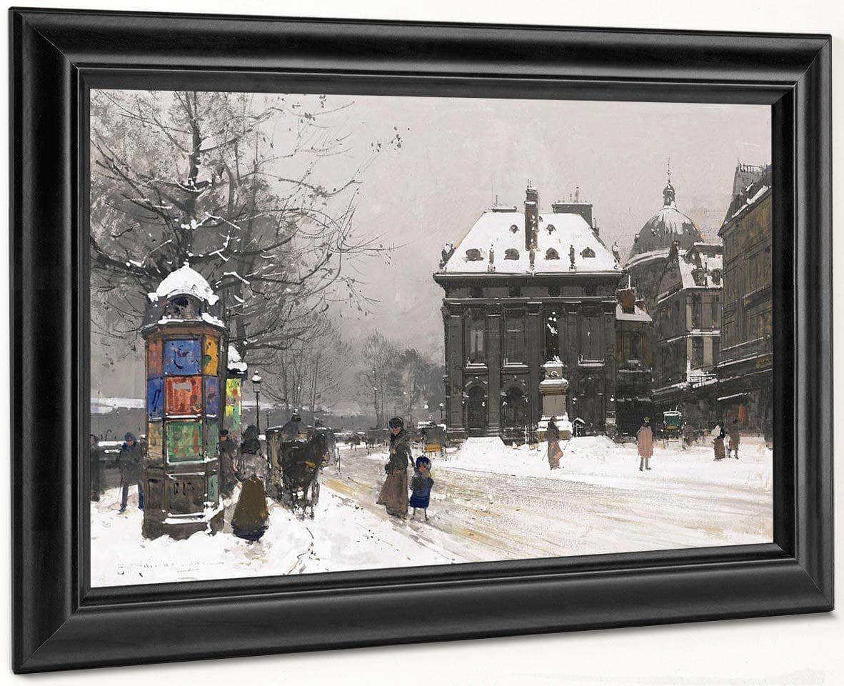 Les Quais De La Seine Lhiver By Eugene Galien Laloue - Image 8