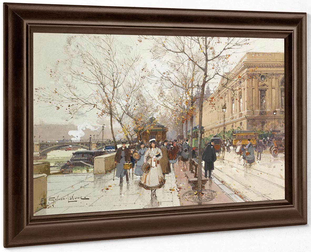Les Quais Du Louvre By Eugene Galien Laloue - Image 6