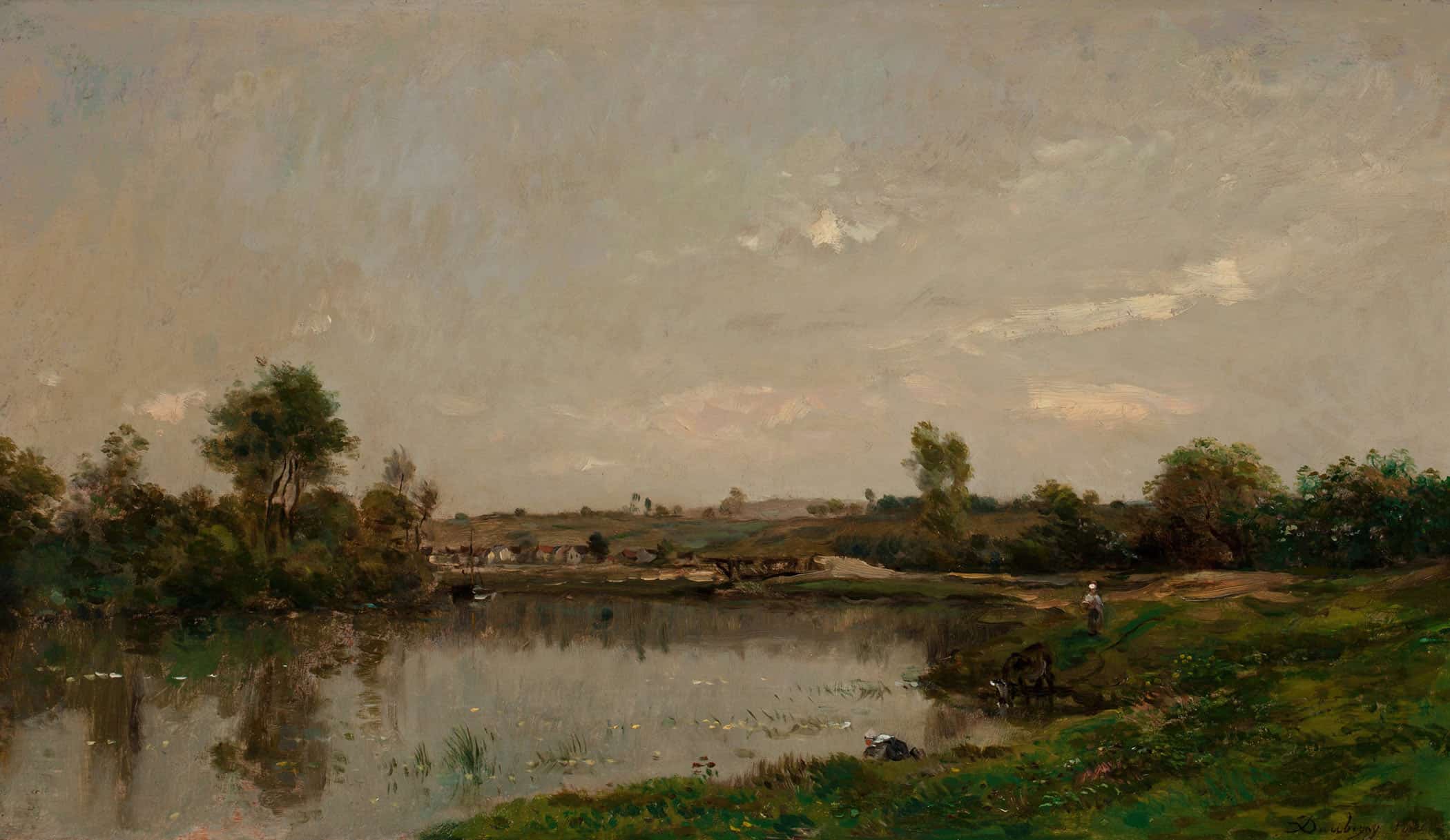 Les Sablieres Pres De Valmondois by Charles Francois Daubigny - Image 2