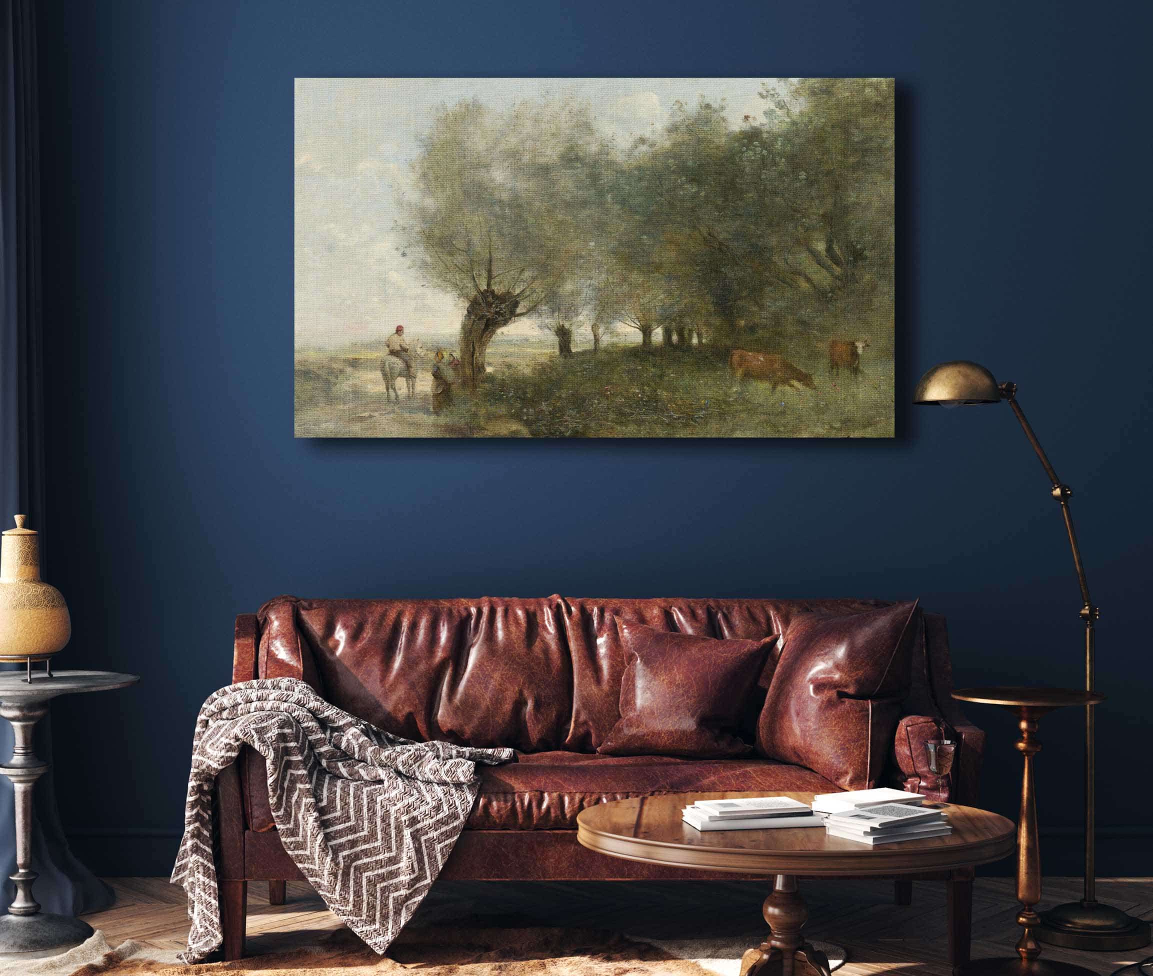 Les Saules A La Pointe De Lile by Jean Baptiste Camille Corot - Image 4