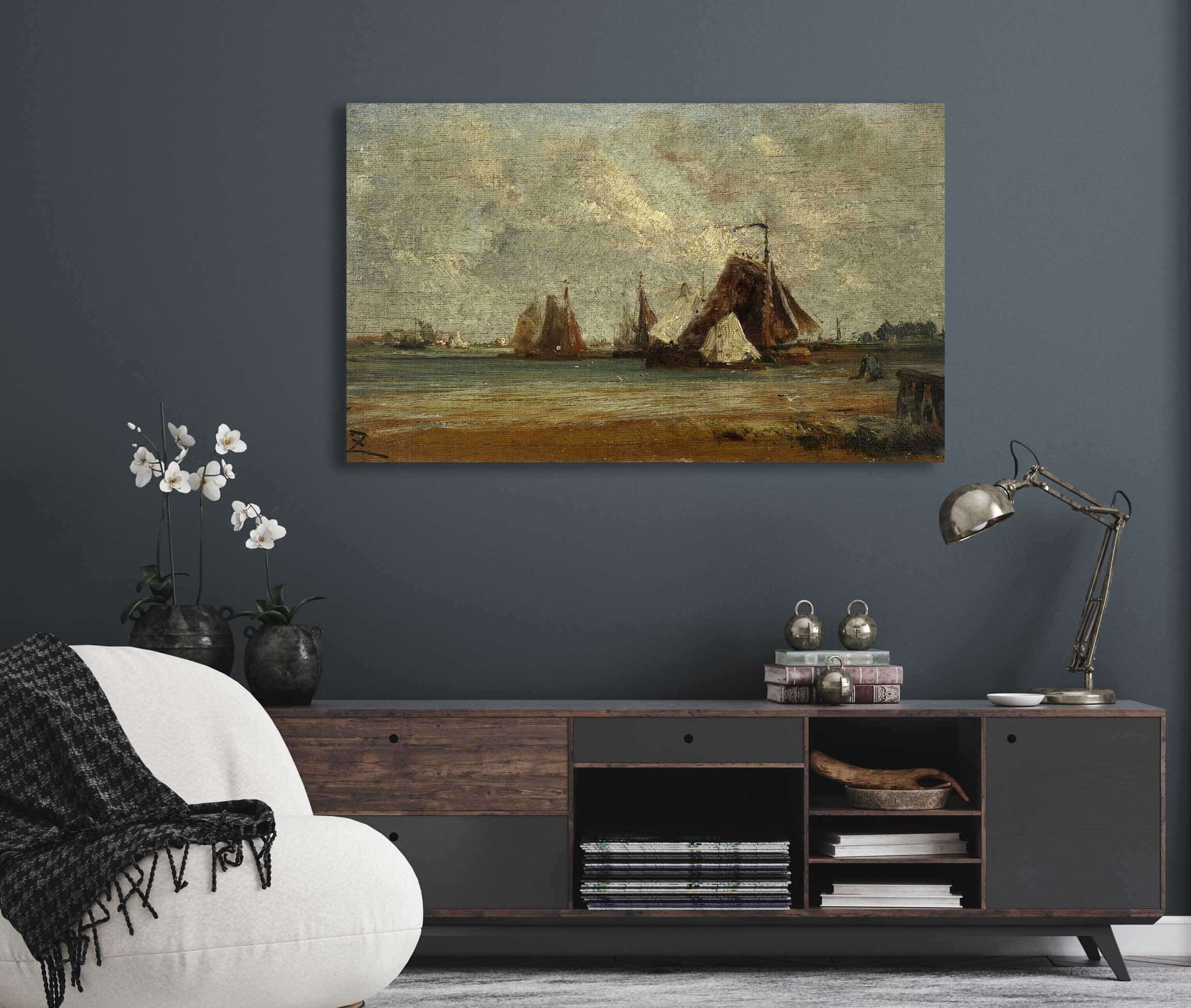 Les Sloops De Peche by Felix Ziem - Image 5