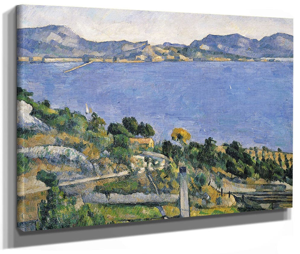 L'estaque, View Of The Bay Of Marseilles By Paul Cezanne