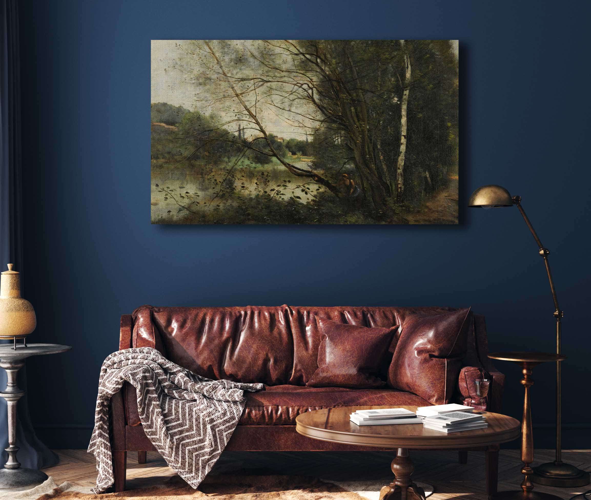 Letang A Larbre Penche by Jean Baptiste Camille Corot - Image 4