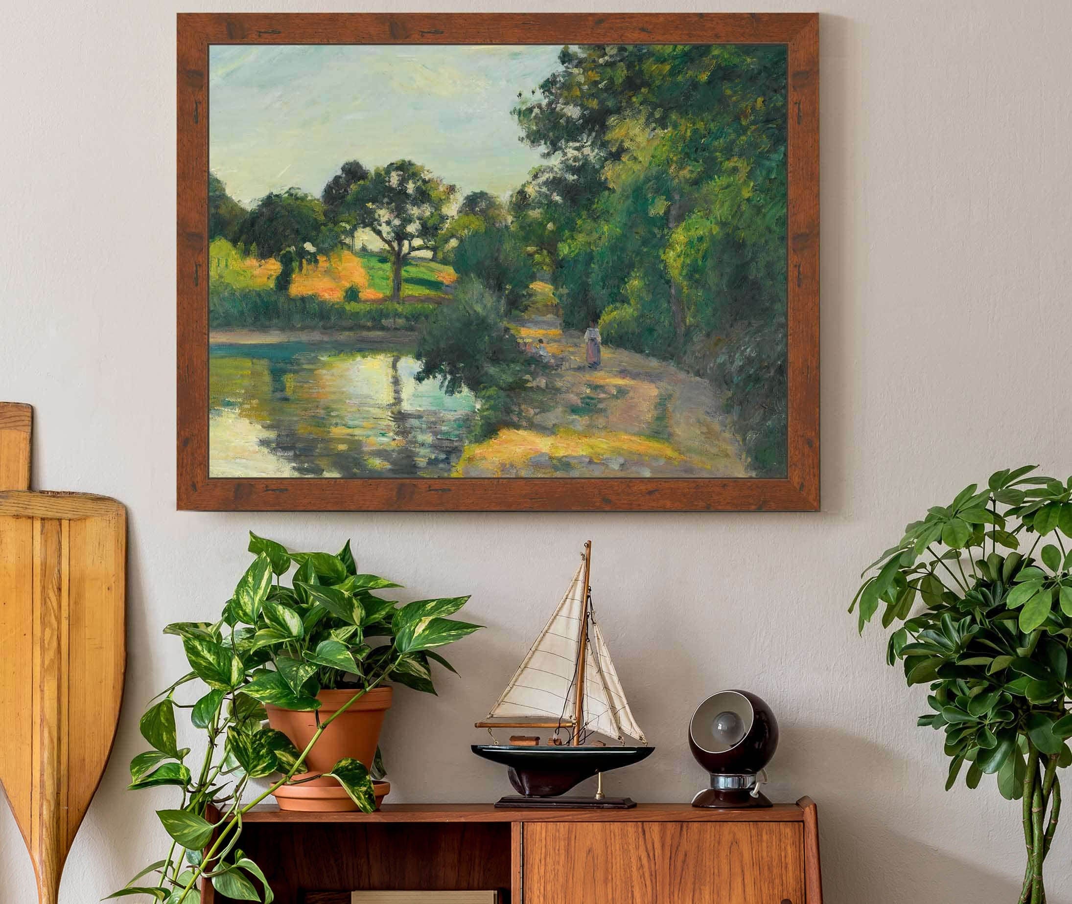 Letang Au Soleil Couchant Montfoucault by Camille Pissarro - Image 3