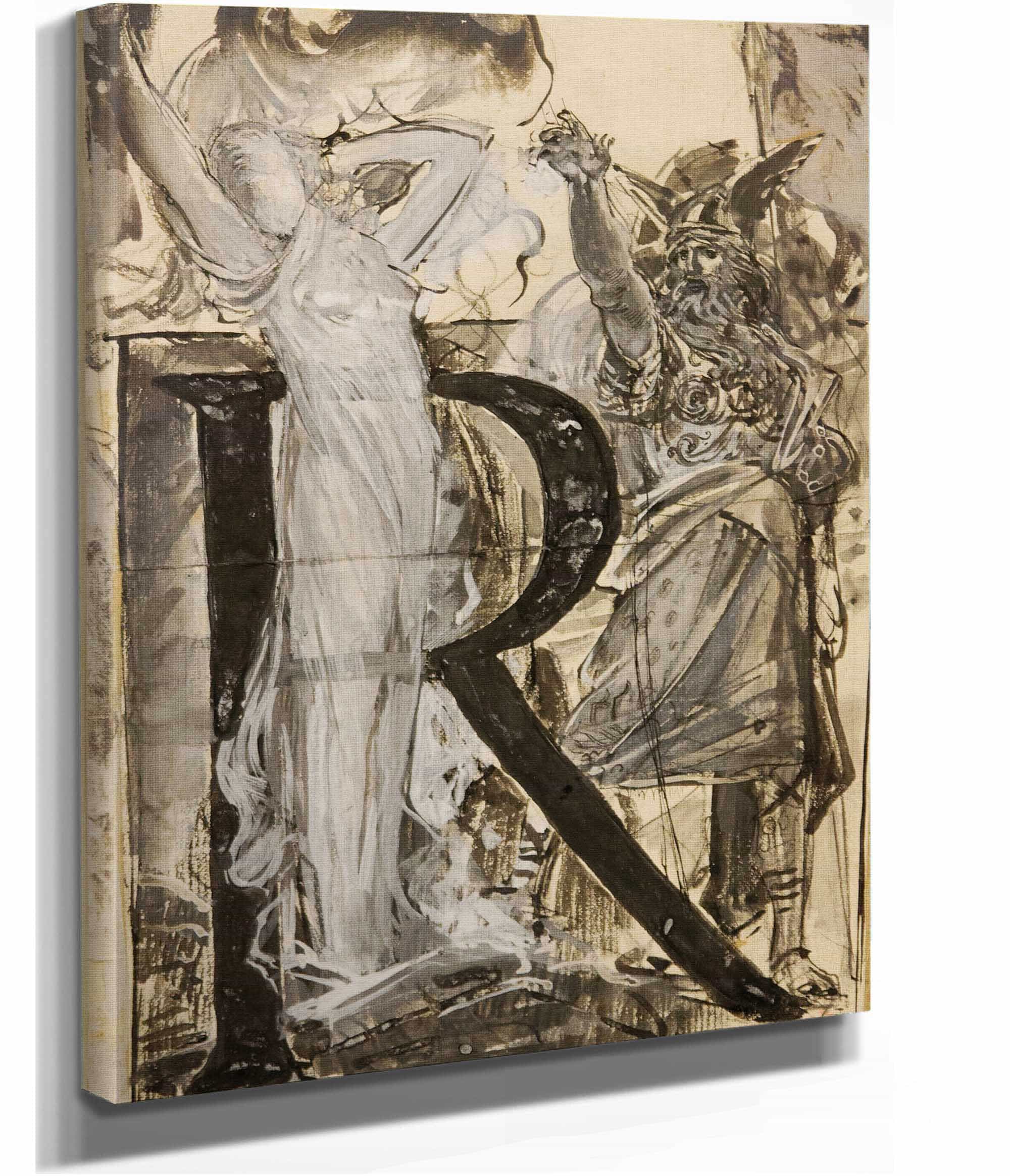 Lettre Ornee R by Luc Olivier Merson - Image 2