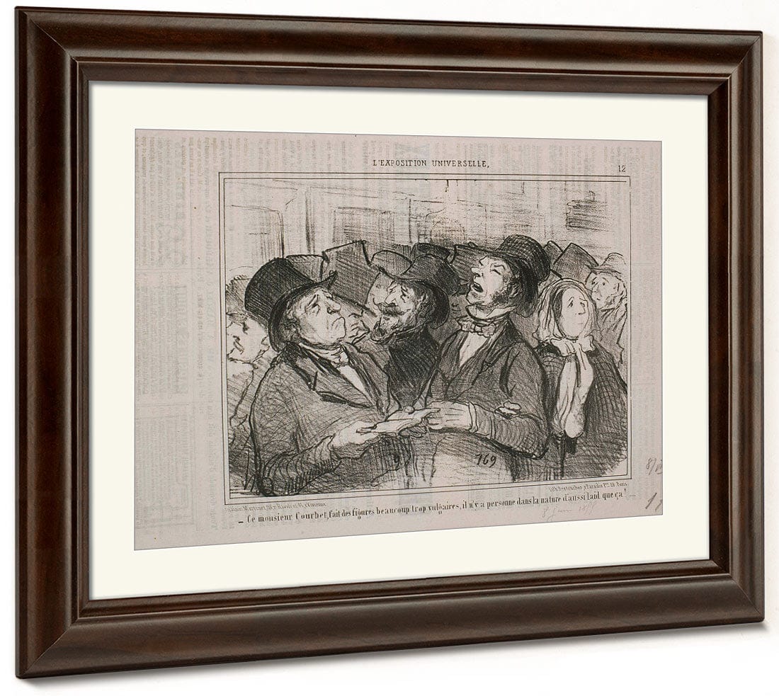 L'exposition Universelle Ce Monsieur Courbet, Fait Des Figures Vulgaires By Honore Daumier - Image 3
