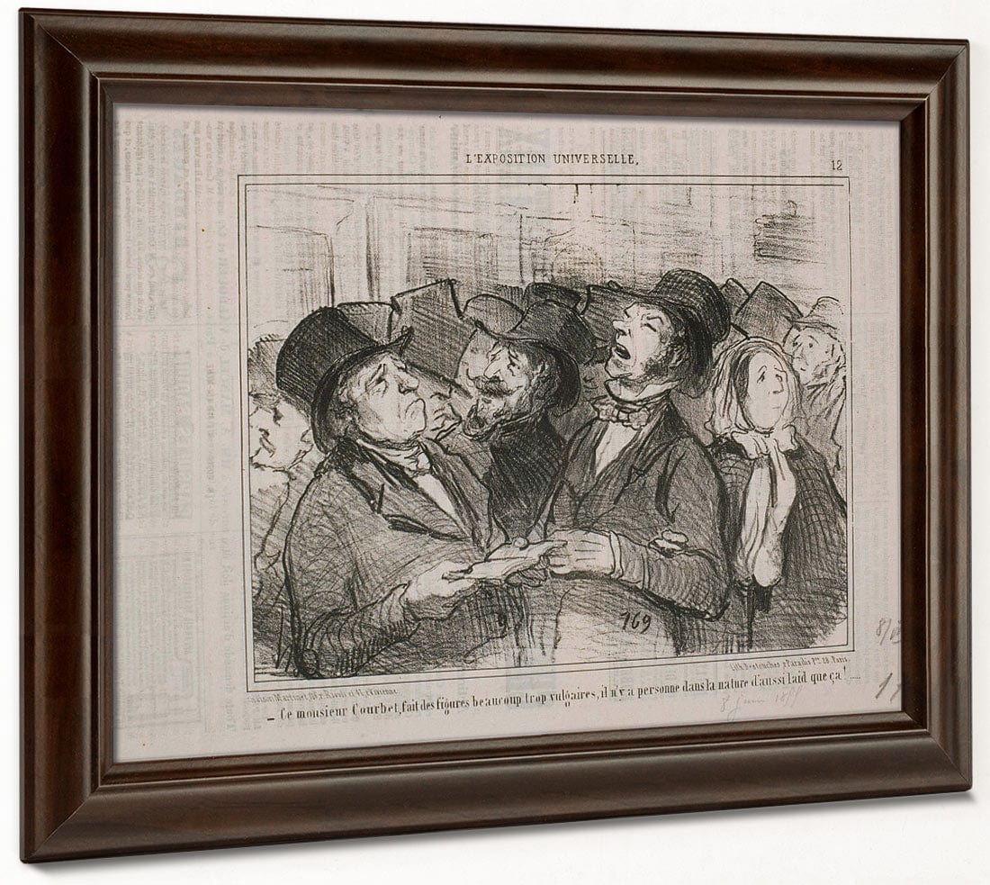 L'exposition Universelle Ce Monsieur Courbet, Fait Des Figures Vulgaires By Honore Daumier - Image 4