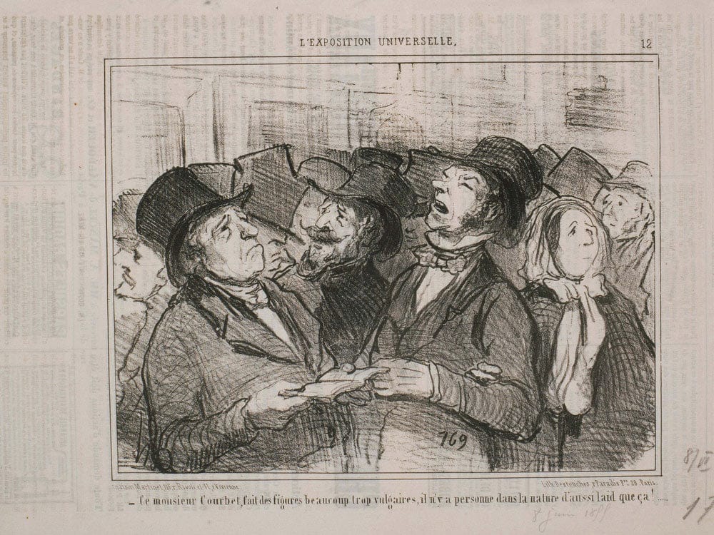L'exposition Universelle Ce Monsieur Courbet, Fait Des Figures Vulgaires By Honore Daumier - Image 5