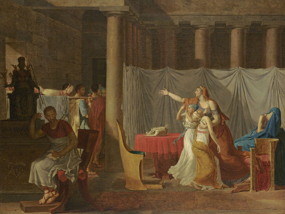 Lictors Bring Back To Brutus The Bodies Of His Sons By Jacques Louis David - Image 7