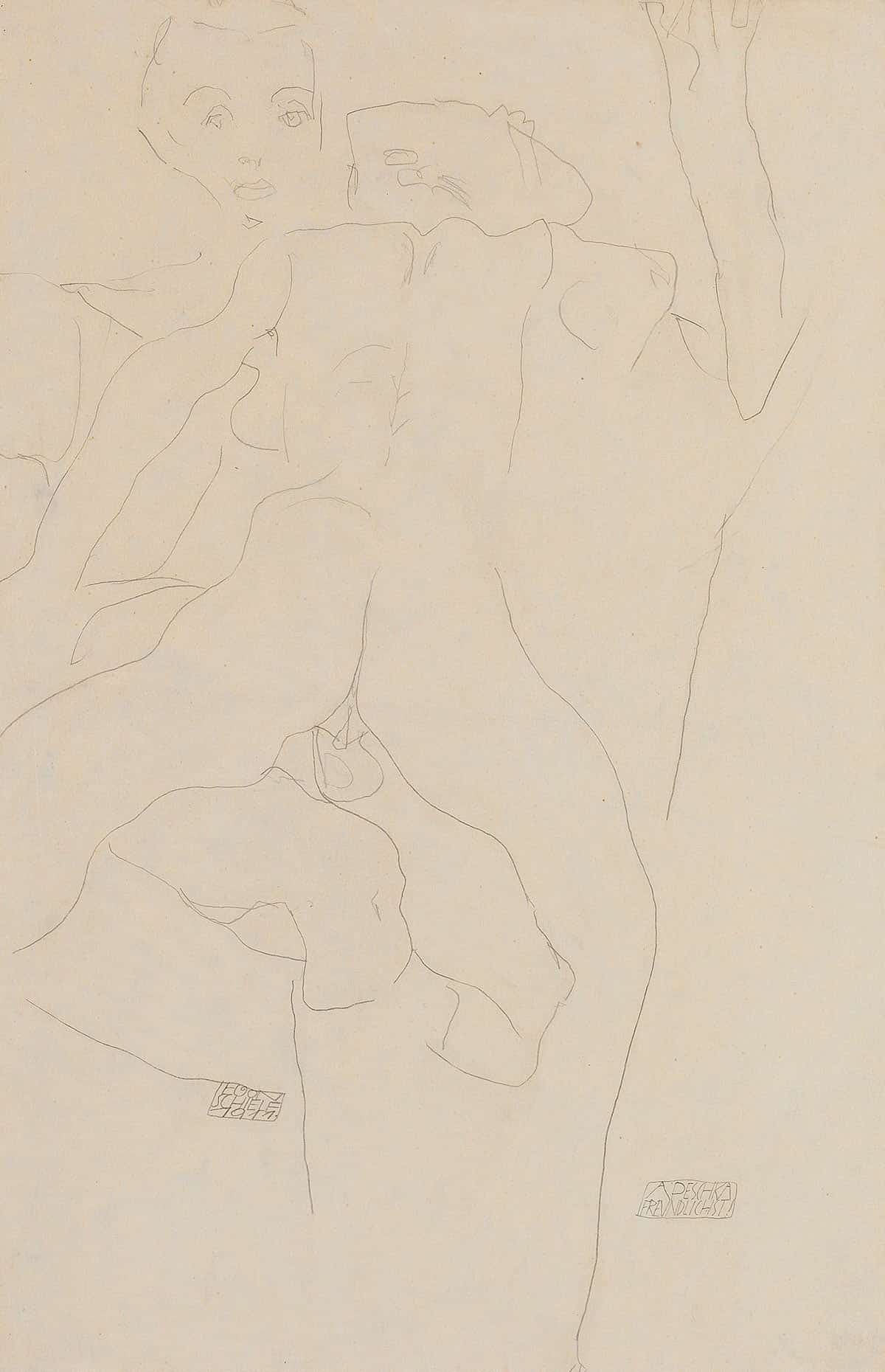 Liebespaar by Egon Schiele - Image 3