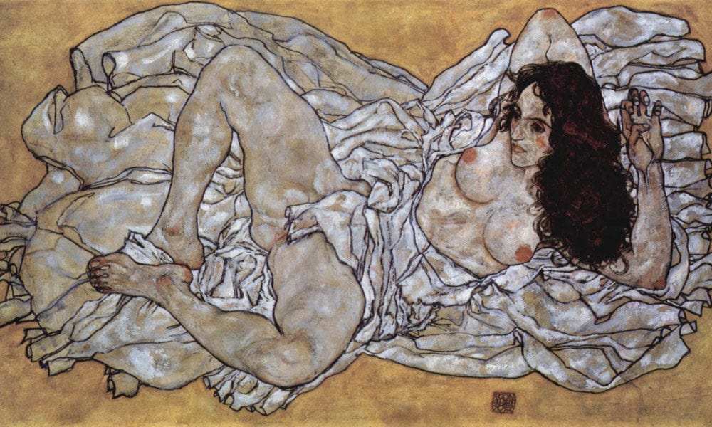 Liegende Frau 1917 96X171Cm Leopold Museum By Egon Schiele - Image 7