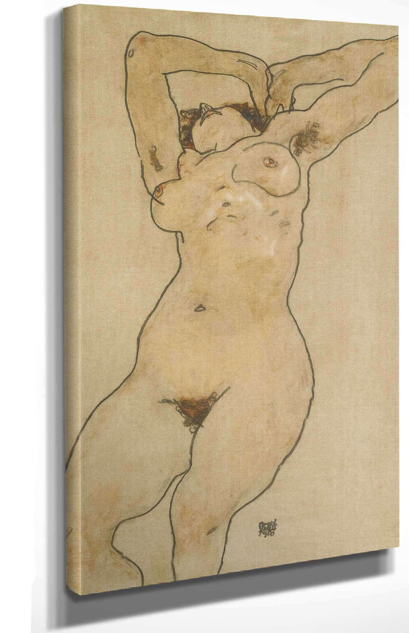 Liegende Reclining Nude by Egon Schiele - Image 4