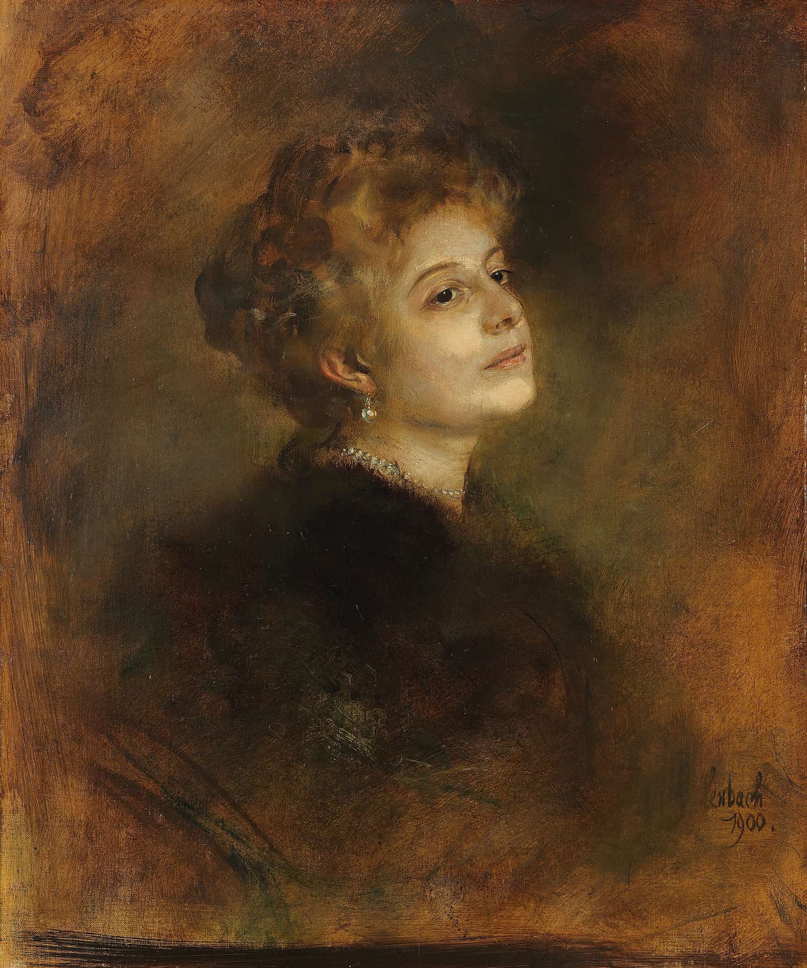 Lily Von Poschinger by Franz Von Lenbach
