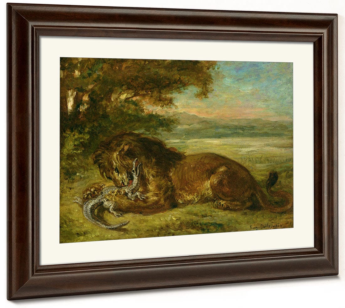 Lion And Alligator By Ferdinand Victor Eugene Delacroix - Image 5