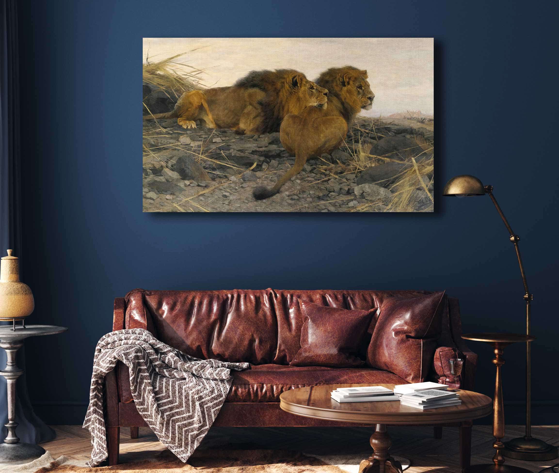 Lions At Watch by Wilhelm Kuhnert - Image 4