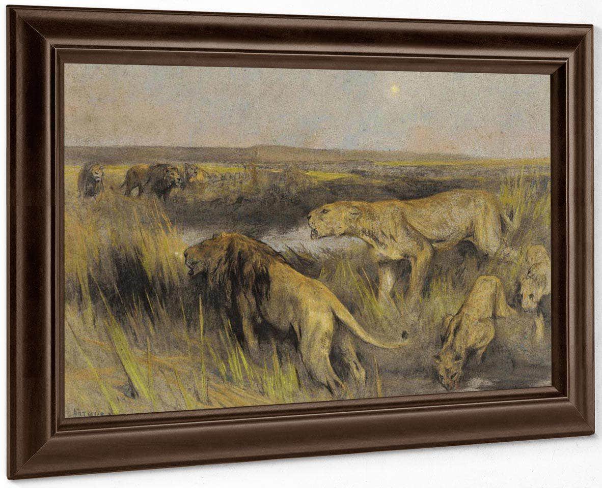 Lions In The Savannah By Arthur Wardle - Image 6