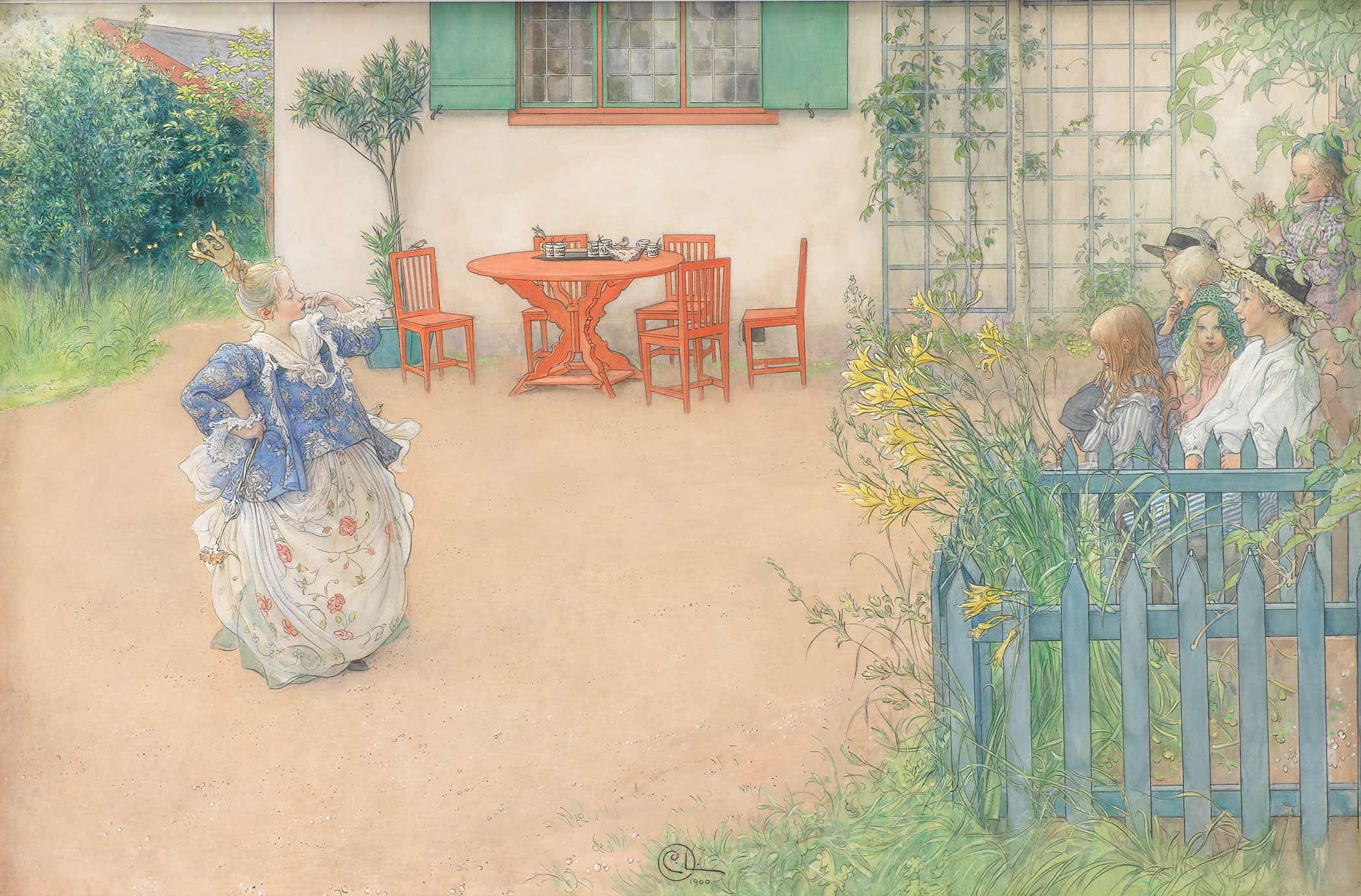 Lisbeth As The Evil Princess In The Fairy Tale Fagel Bla By Pda Atterbom by Carl Larsson - Image 2