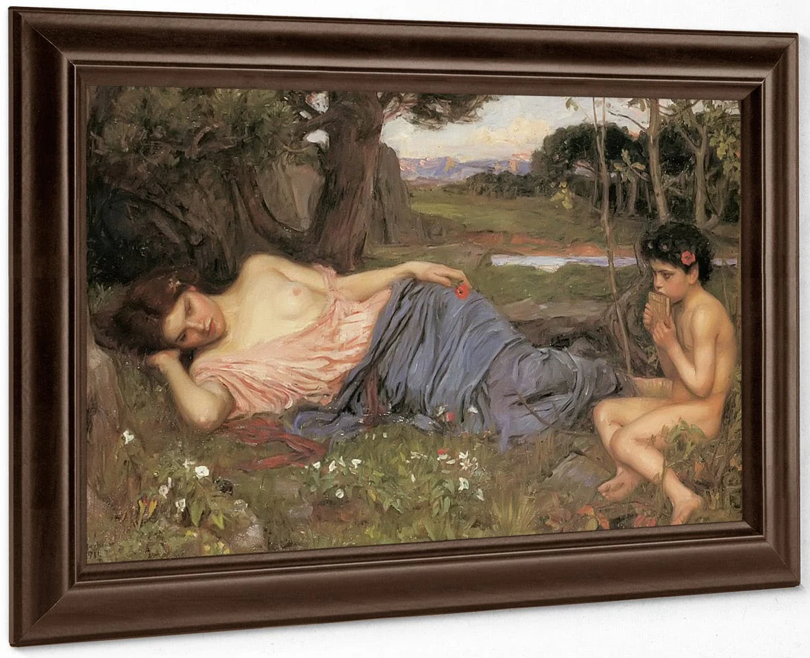 Listening To My Sweet Pipings By John Waterhouse - Image 6