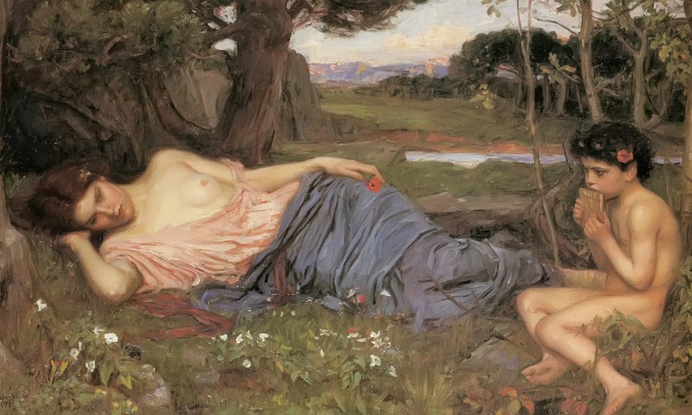 Listening To My Sweet Pipings By John Waterhouse - Image 7
