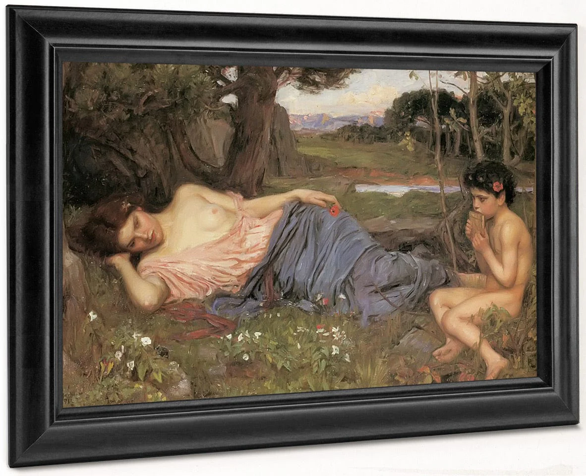 Listening To My Sweet Pipings By John Waterhouse - Image 8