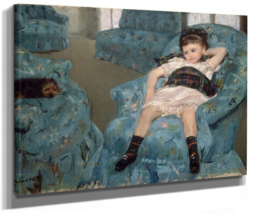 Little Girl In A Blue Armchair By Mary Cassatt