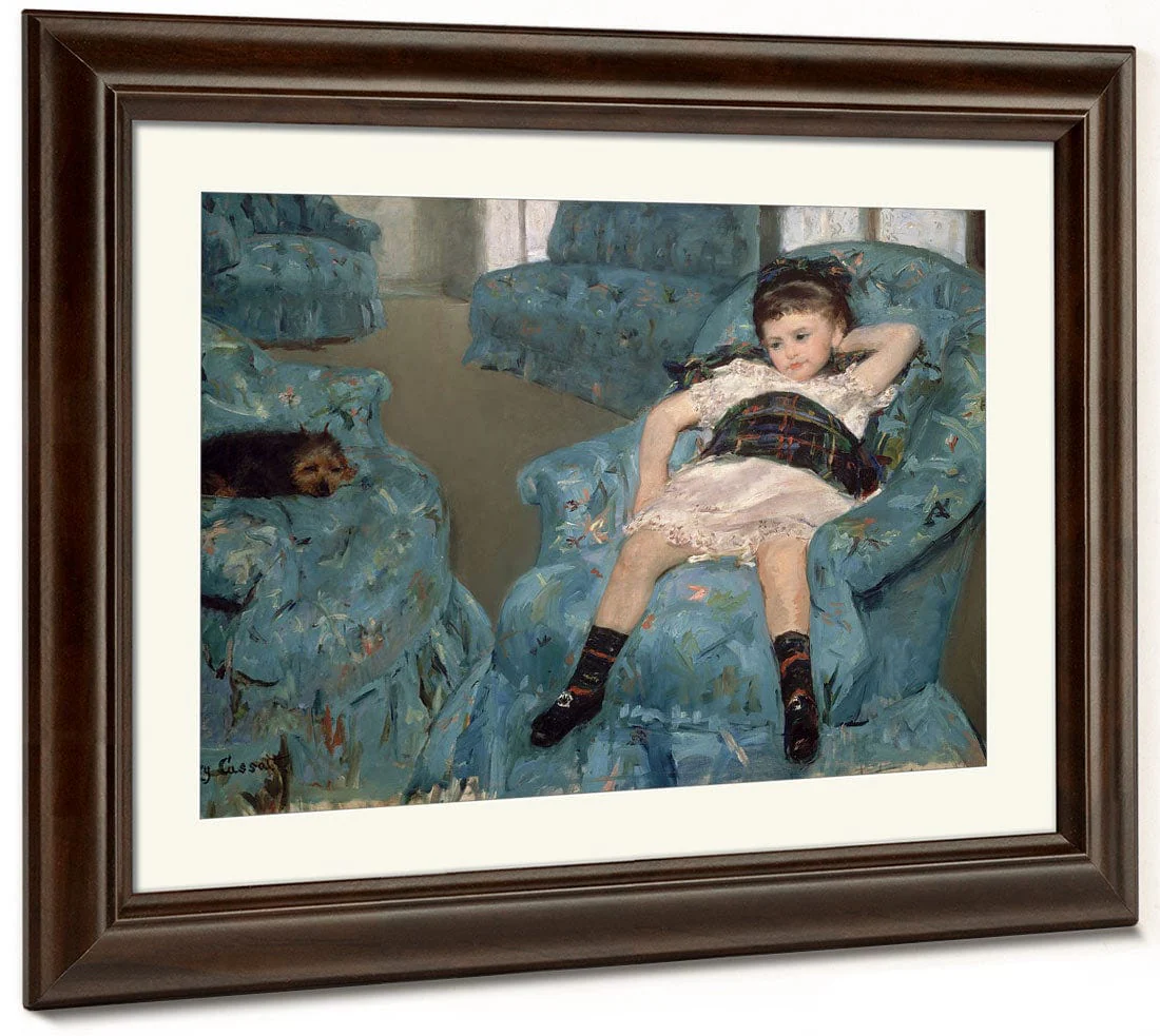 Little Girl In A Blue Armchair By Mary Cassatt - Image 5