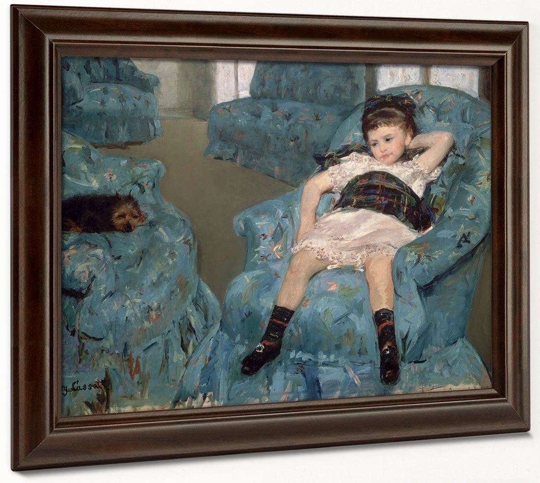 Little Girl In A Blue Armchair By Mary Cassatt - Image 6