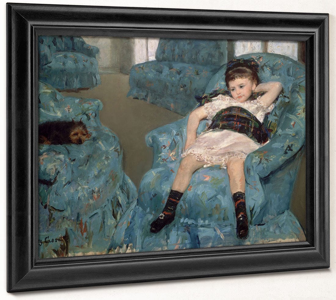 Little Girl In A Blue Armchair By Mary Cassatt - Image 8