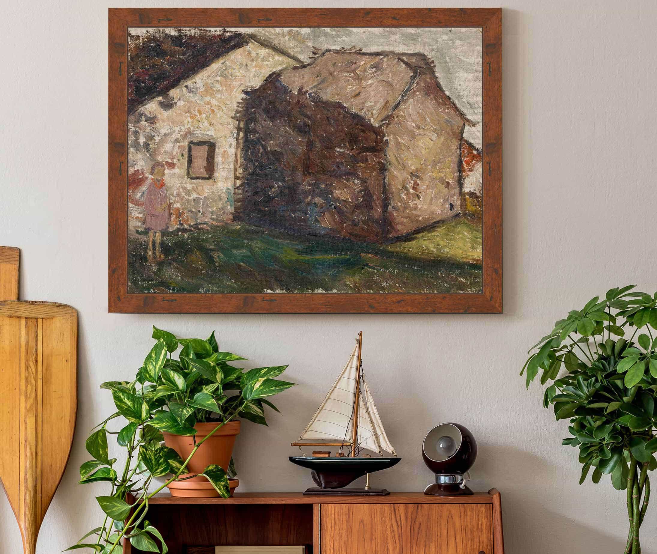 Little Girl In Front Of A House by Tadeusz Makowski - Image 3