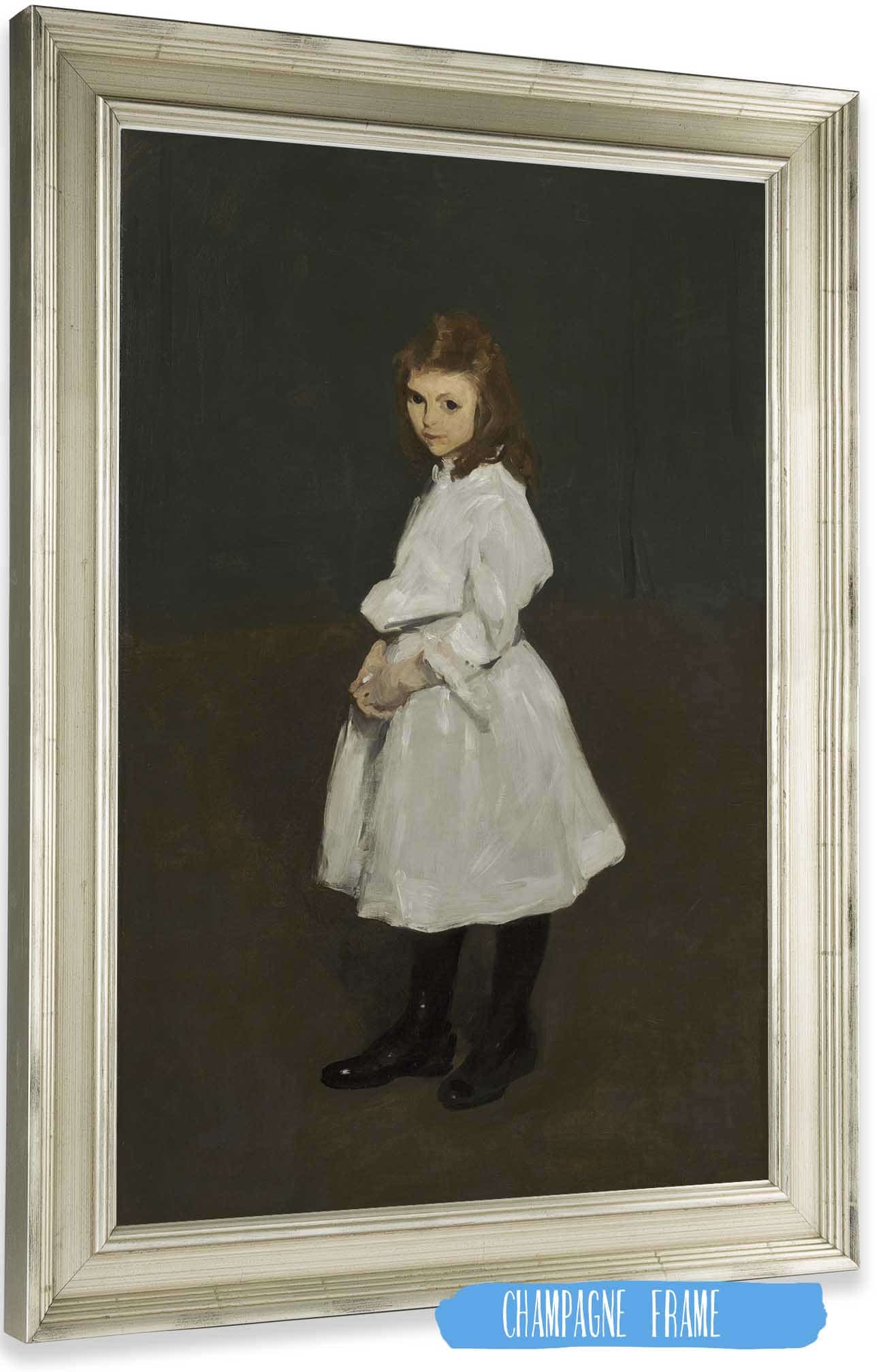 Little Girl In White Queenie Burnett by George Wesley Bellows