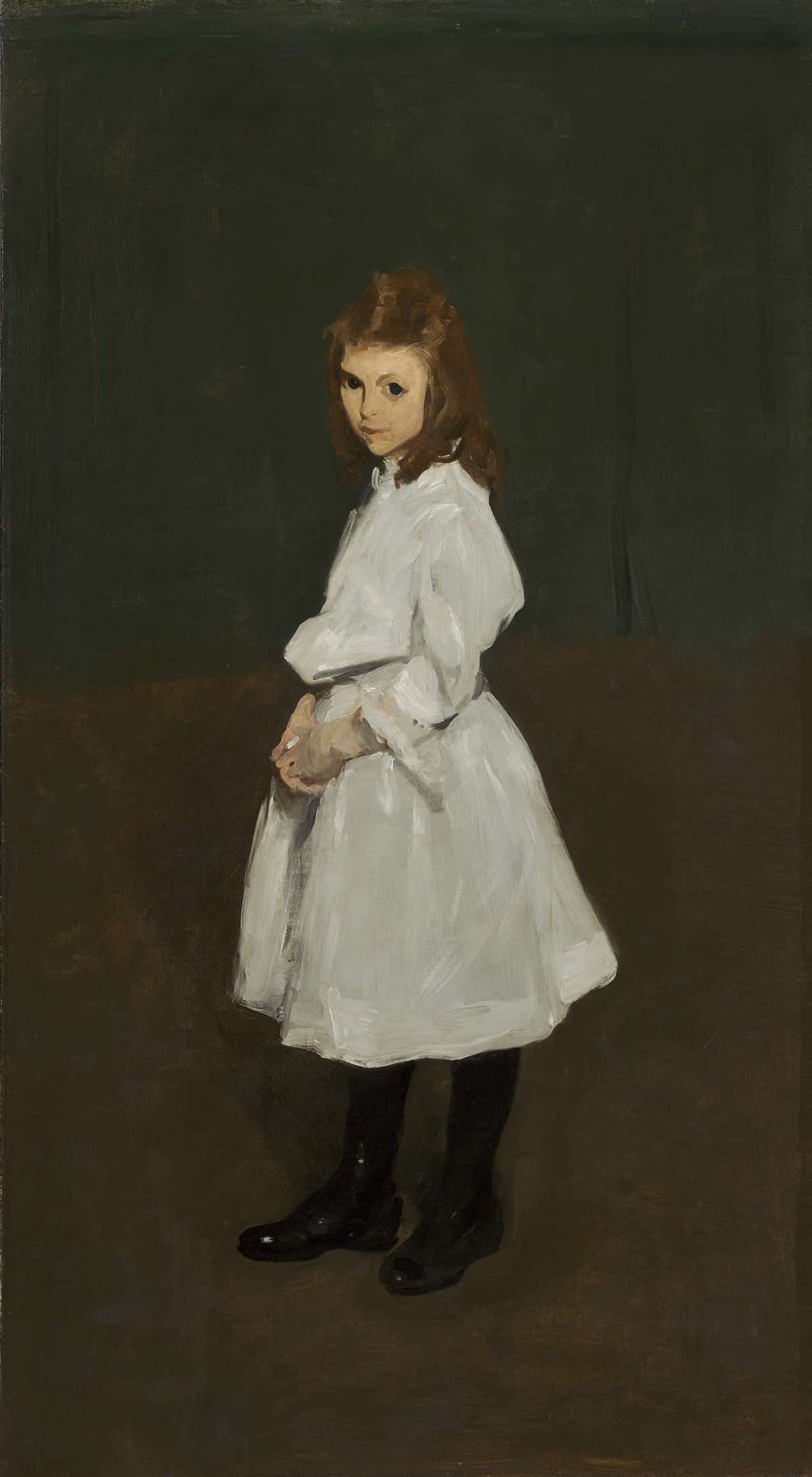 Little Girl In White Queenie Burnett by George Wesley Bellows - Image 3