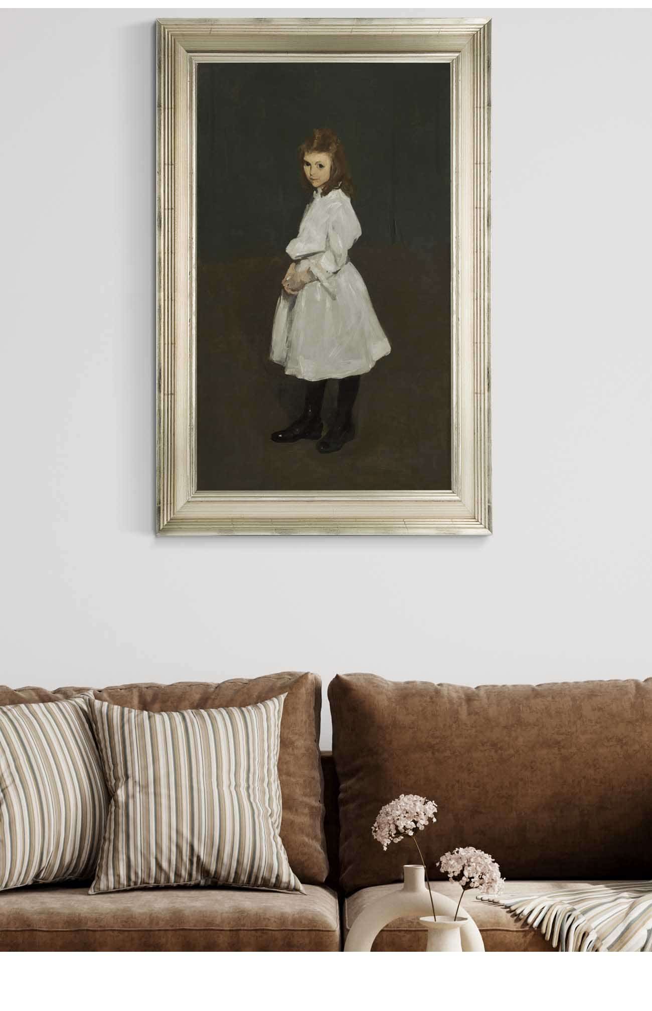 Little Girl In White Queenie Burnett by George Wesley Bellows - Image 5