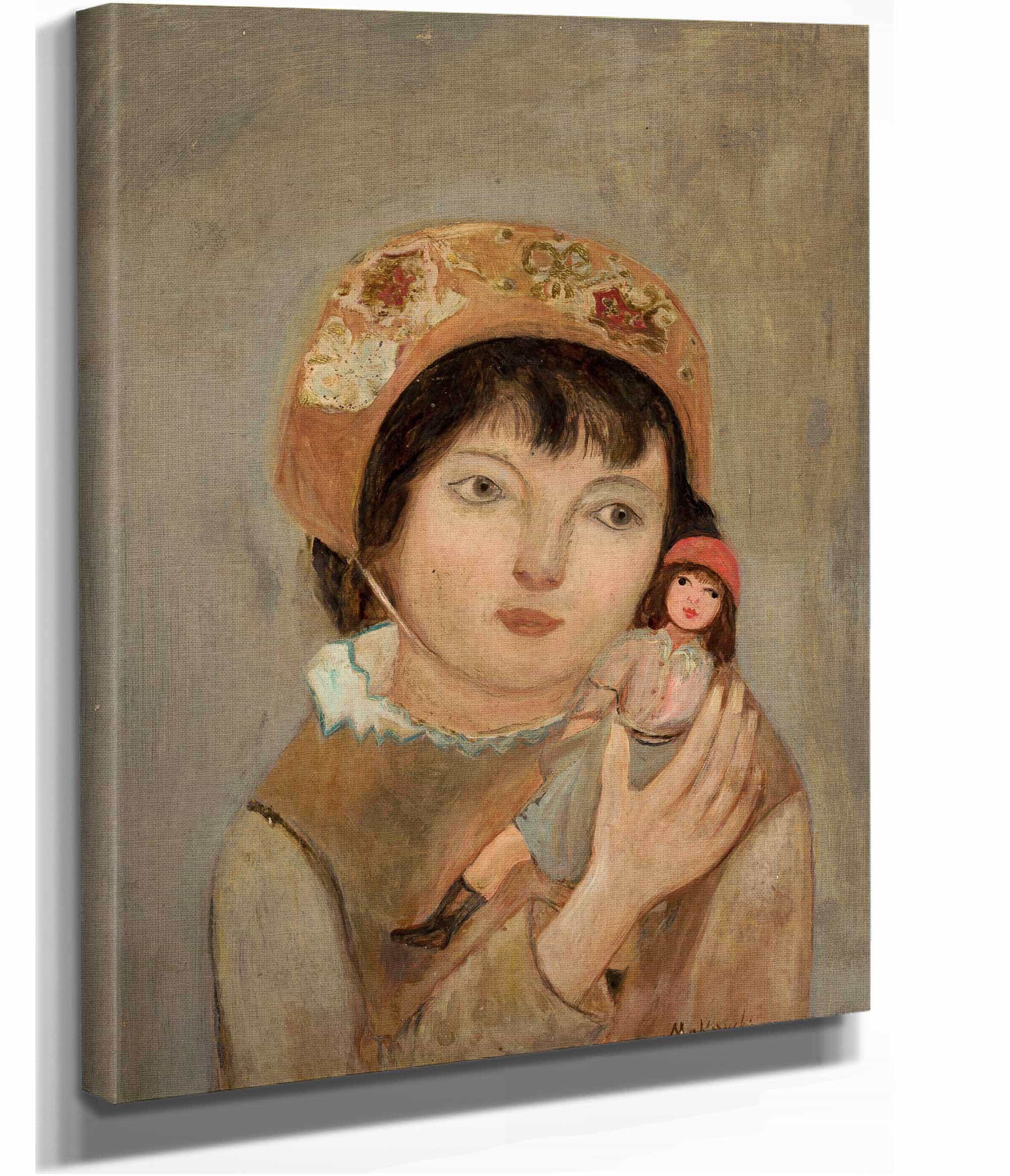 Little Girl With A Doll by Tadeusz Makowski - Image 2